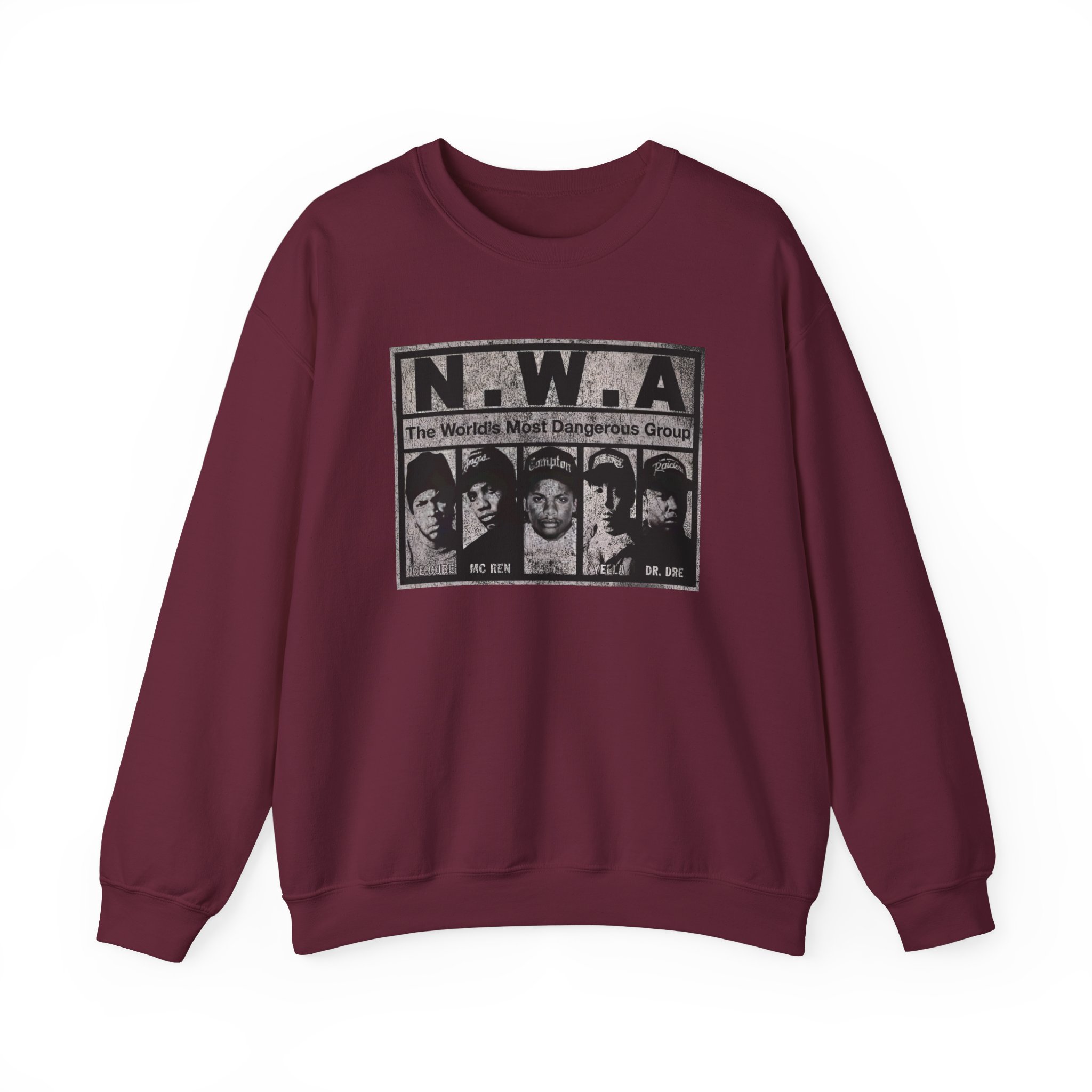 NWA The World's Most Dangerous Group Unisex Heavy Blendâ„¢ Crewneck Sweatshirt