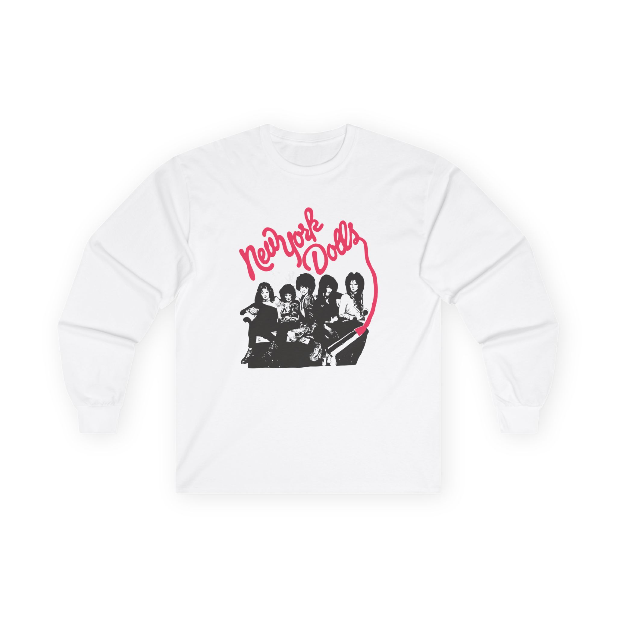 New York Dolls Lipstick Logo Unisex Ultra Cotton Long Sleeve Tee