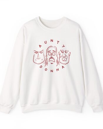 Aunty Donna White Faces Unisex Heavy Blend™ Crewneck Sweatshirt