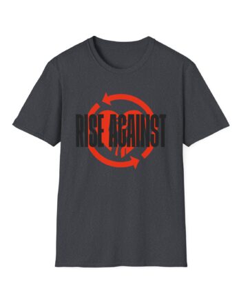 Rise Against Red Heartfist Label Unisex Softstyle T-Shirt