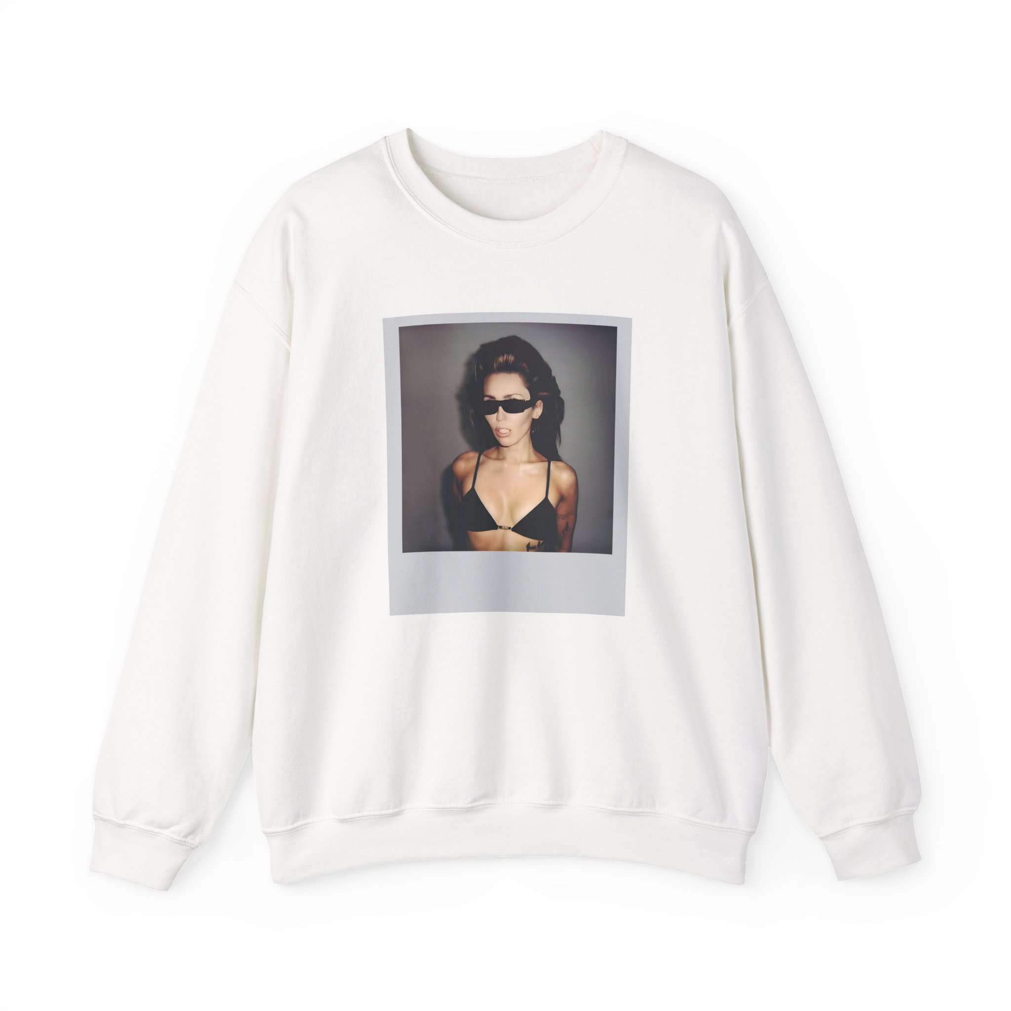 Miley Cyrus Polaroid Photo Unisex Heavy Blendâ„¢ Crewneck Sweatshirt
