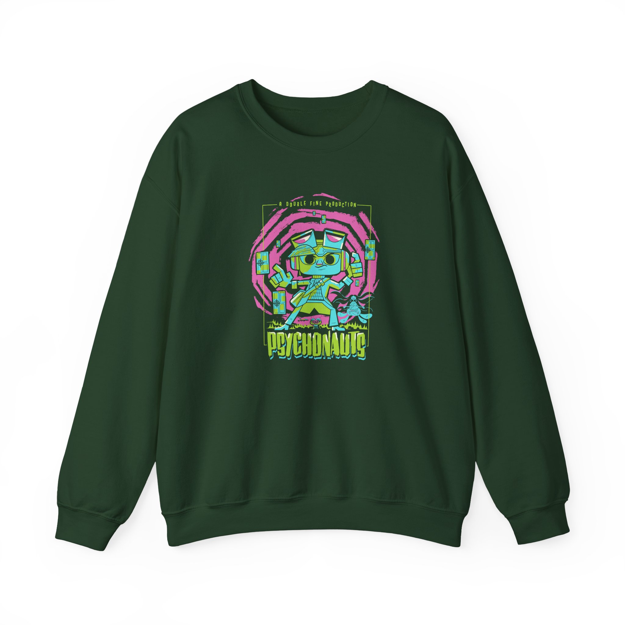 Double Fine Psychic Mystery Unisex Heavy Blendâ„¢ Crewneck Sweatshirt