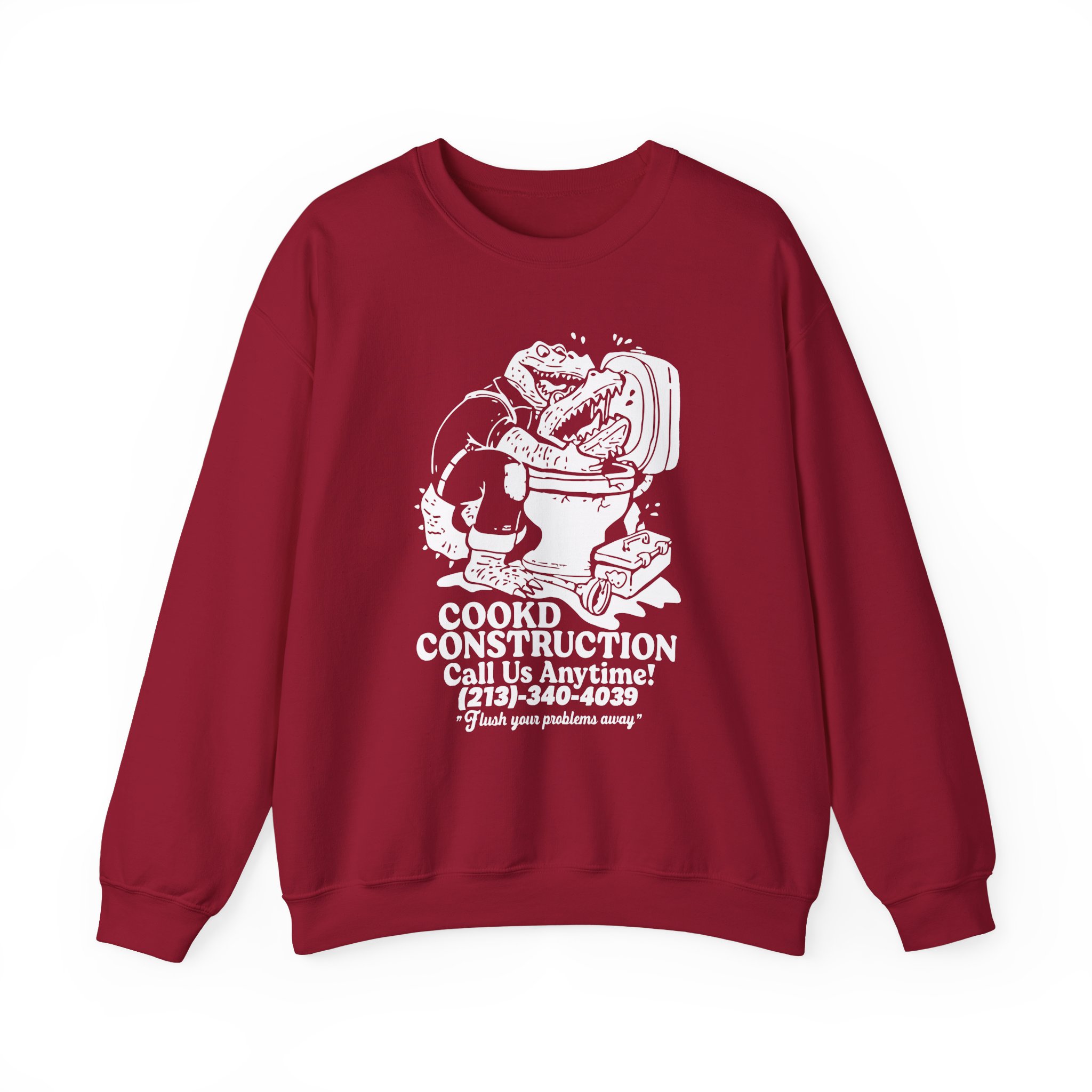 Lazarbeam Cookd Construction Call Us Anytime Unisex Heavy Blendâ„¢ Crewneck Sweatshirt