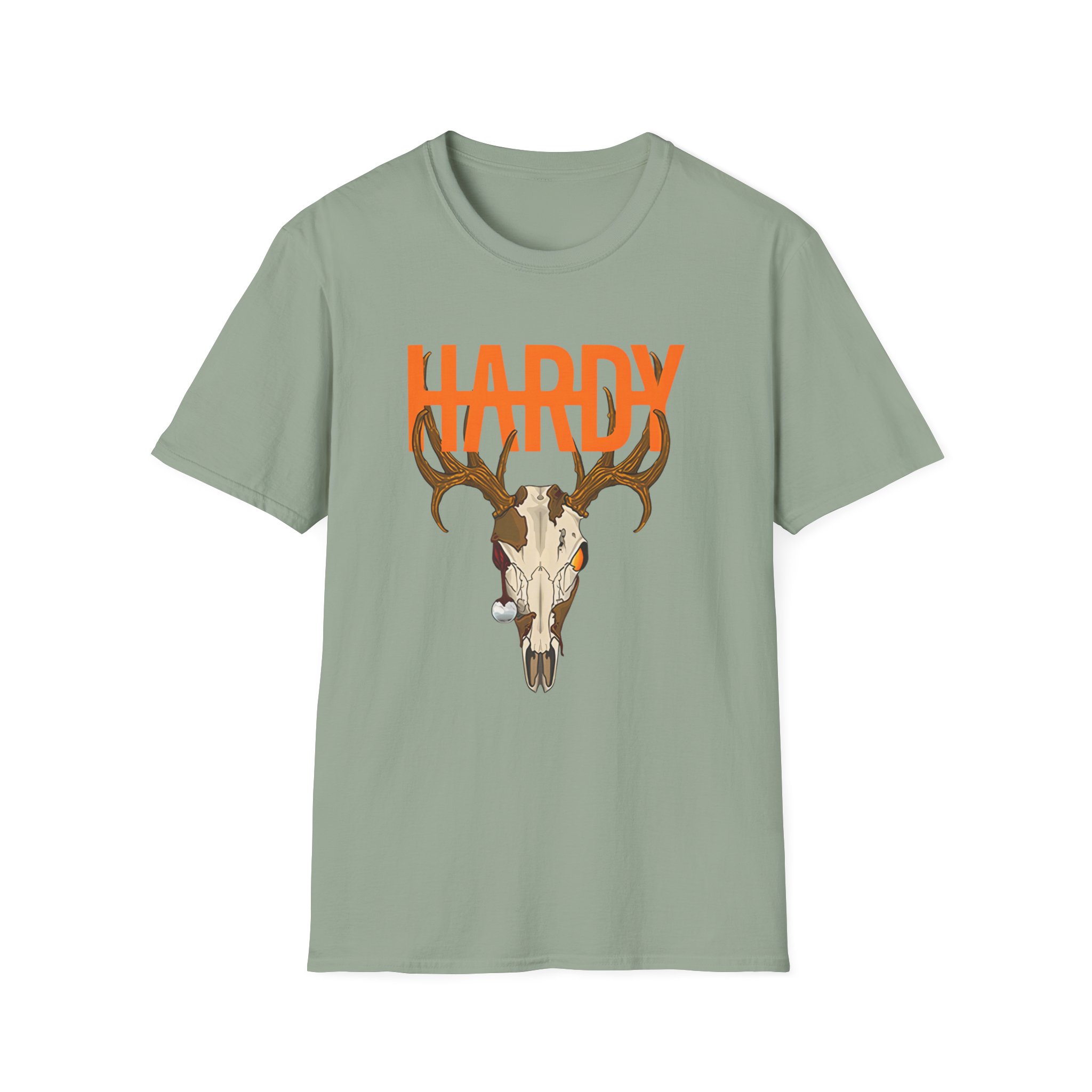 Hardy Deer Skull Unisex Softstyle T-Shirt
