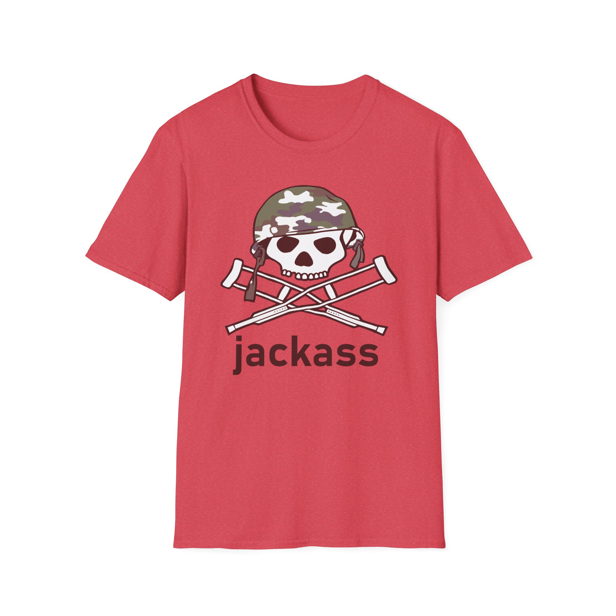 Jackass Camouflage Helmet Unisex Softstyle T-Shirt
