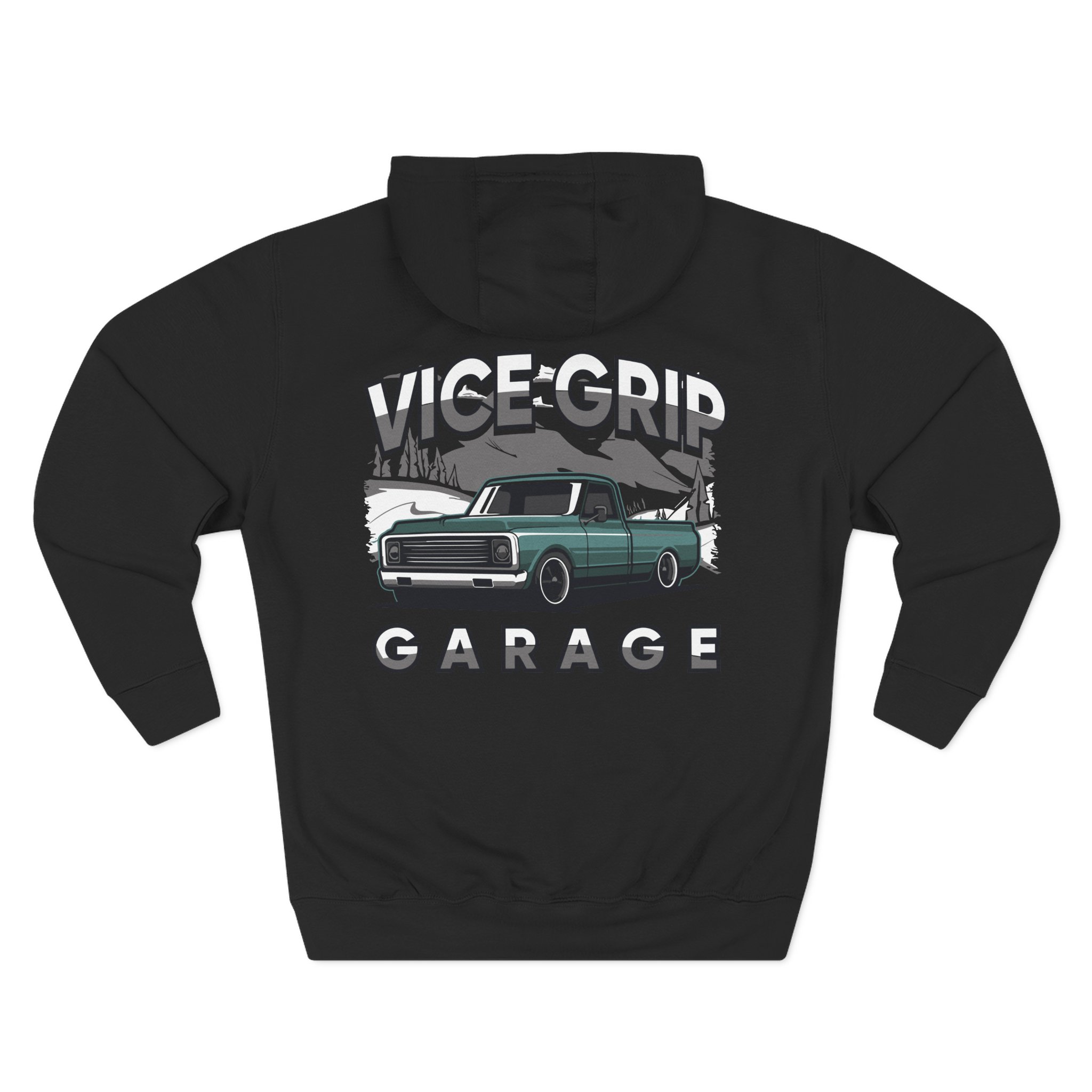 Vicegripgarage Winter Truck Three-Panel Fleece Hoodie