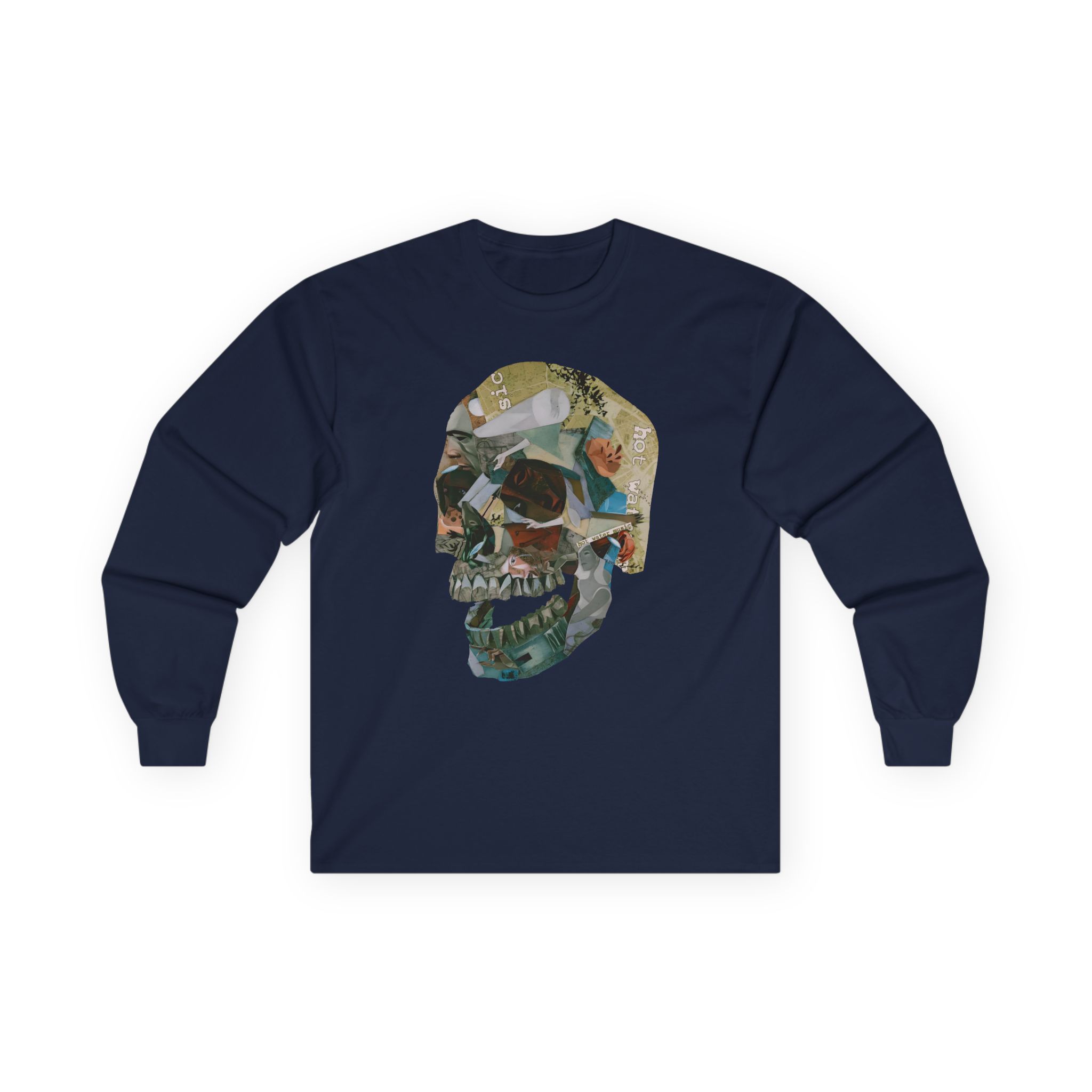 Hot Water Music Album Collage Skull Unisex Ultra Cotton Long Sleeve Tee