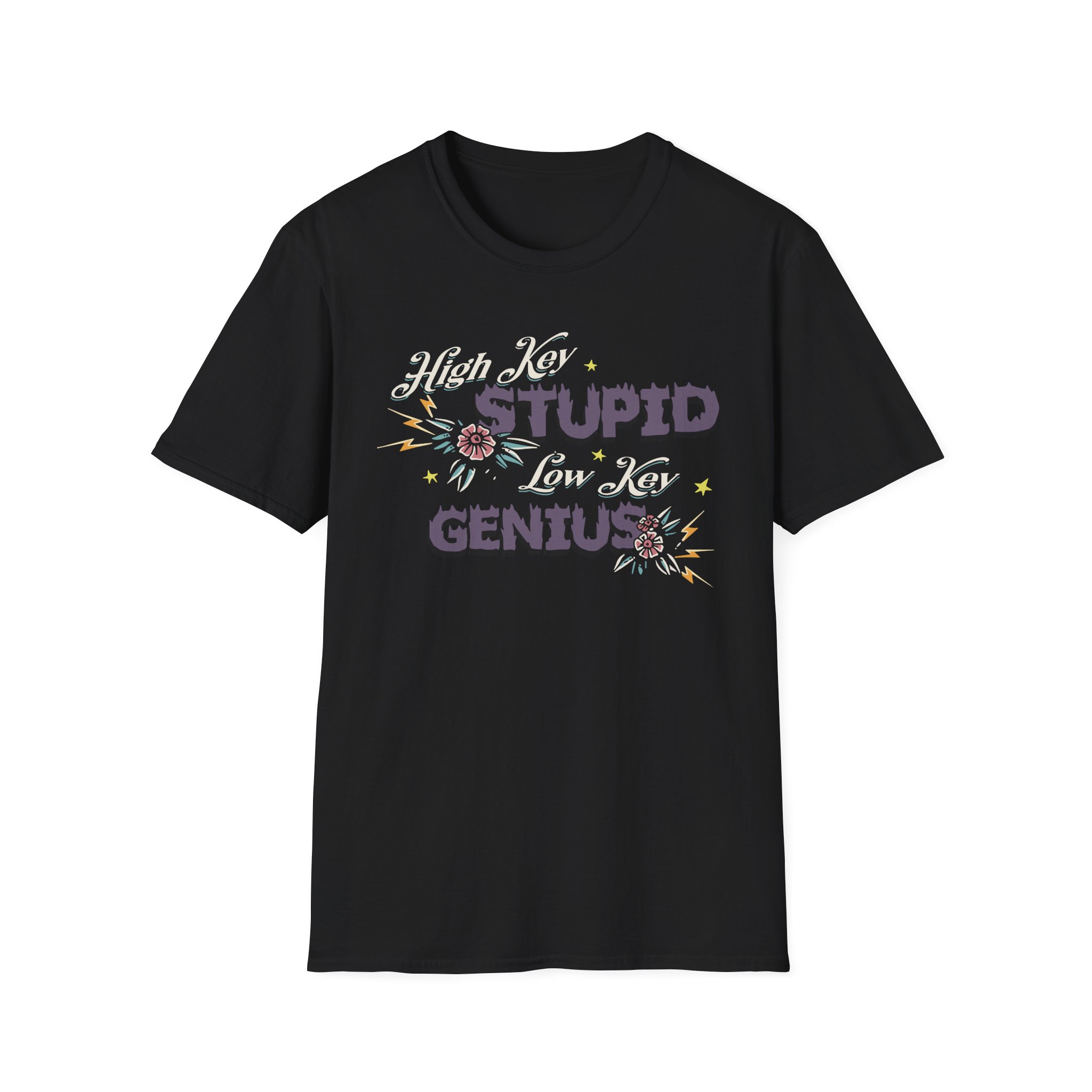 Kallmekris High Key Stupid Genius Unisex Softstyle T-Shirt