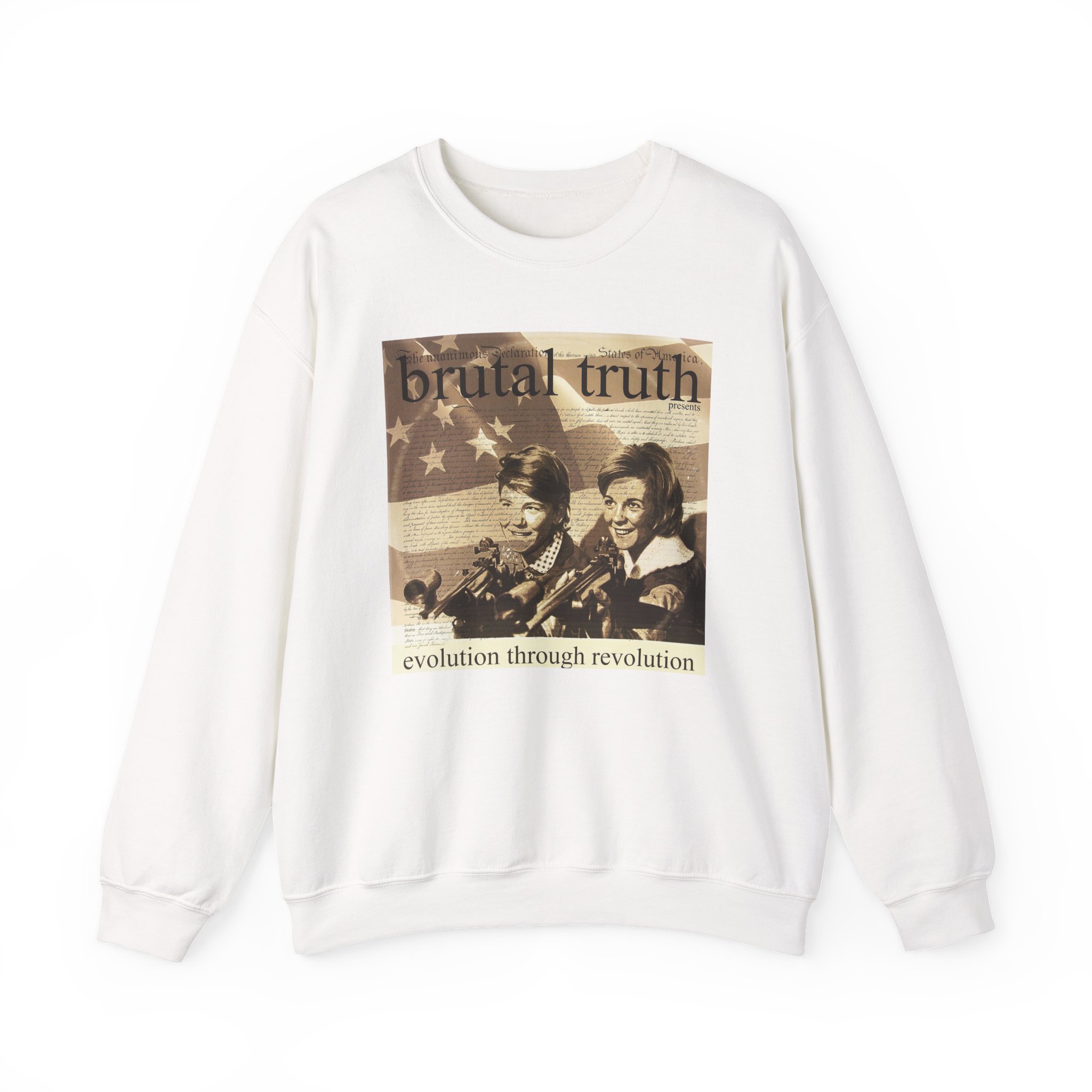 Brutal Truth Evolution Through Revolution Unisex Heavy Blend Crewneck Sweatshirt