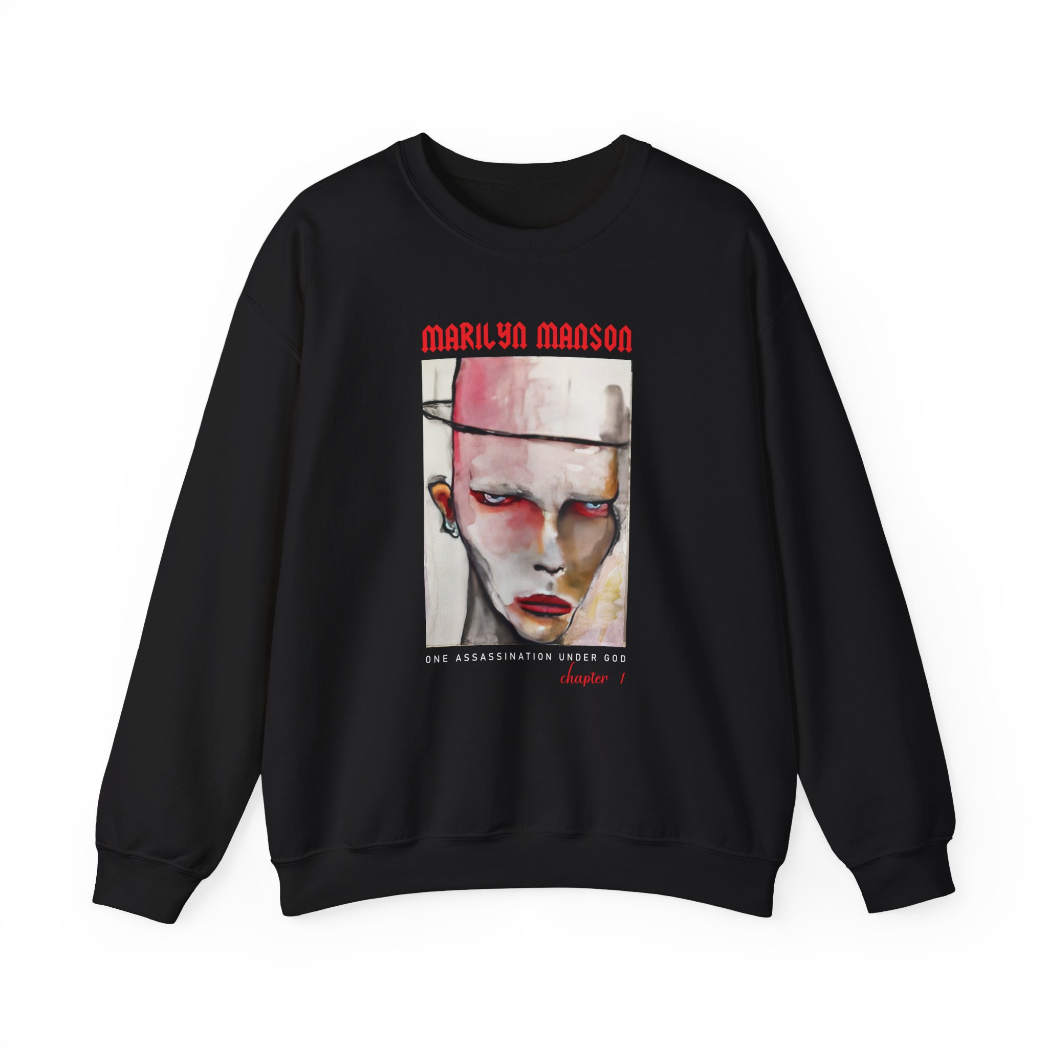Marilyn Manson One Assassination Under God Unisex Heavy Blendâ„¢ Crewneck Sweatshirt