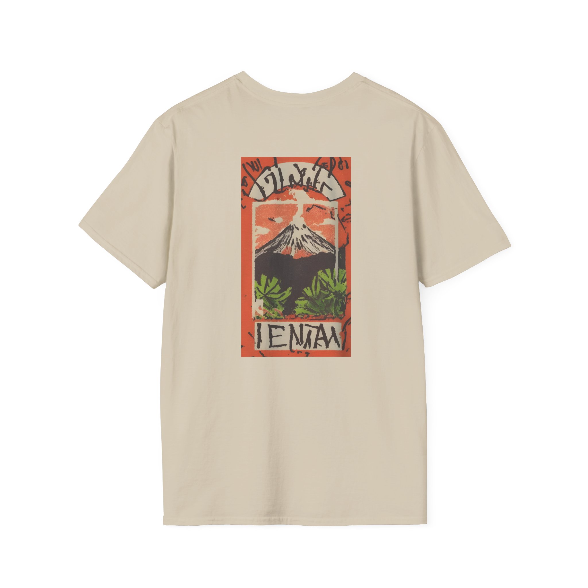 Jungle Volcano Art Unisex Softstyle T-Shirt