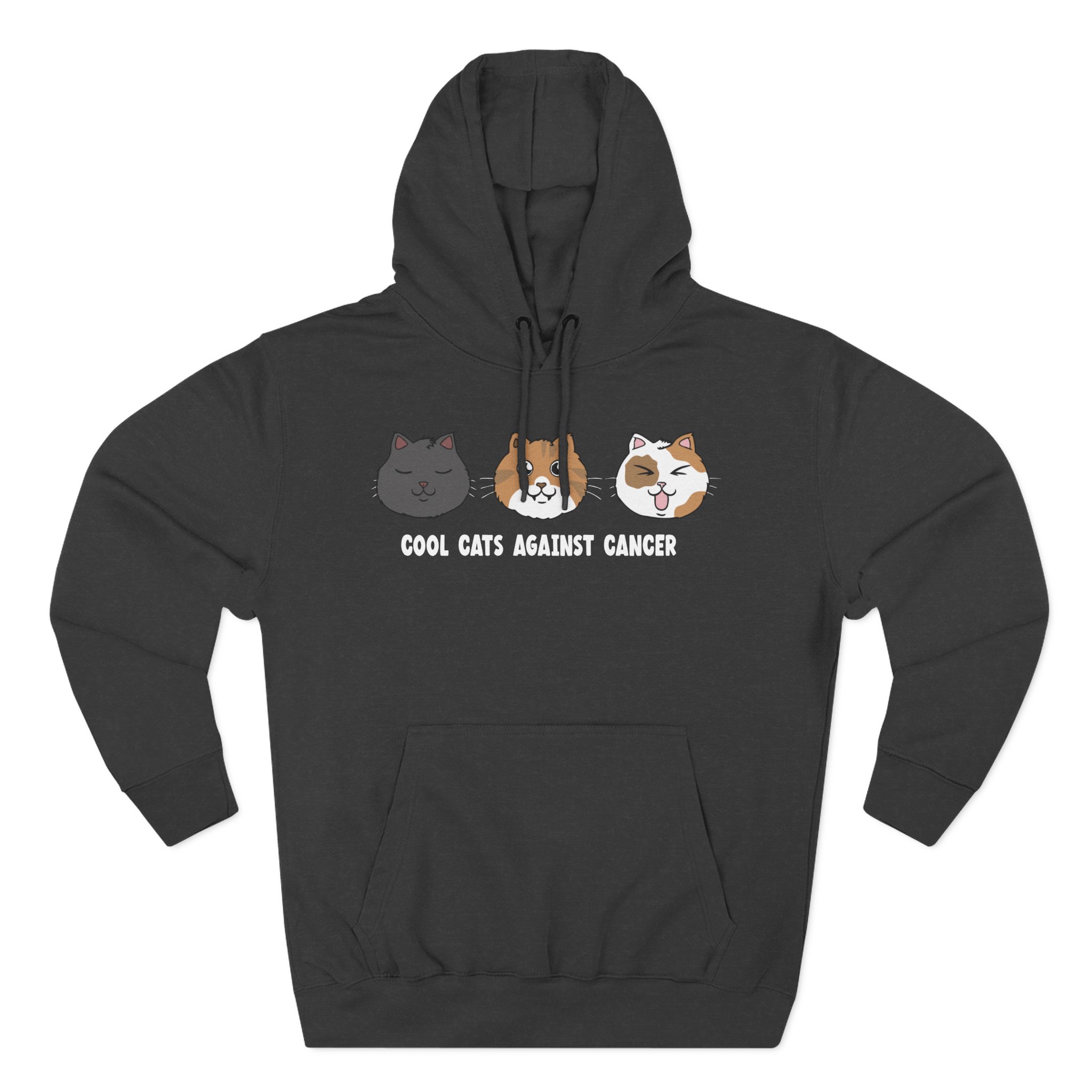 Lilsimsie Cool Cats Against Cancer Three-Panel Fleece Hoodie