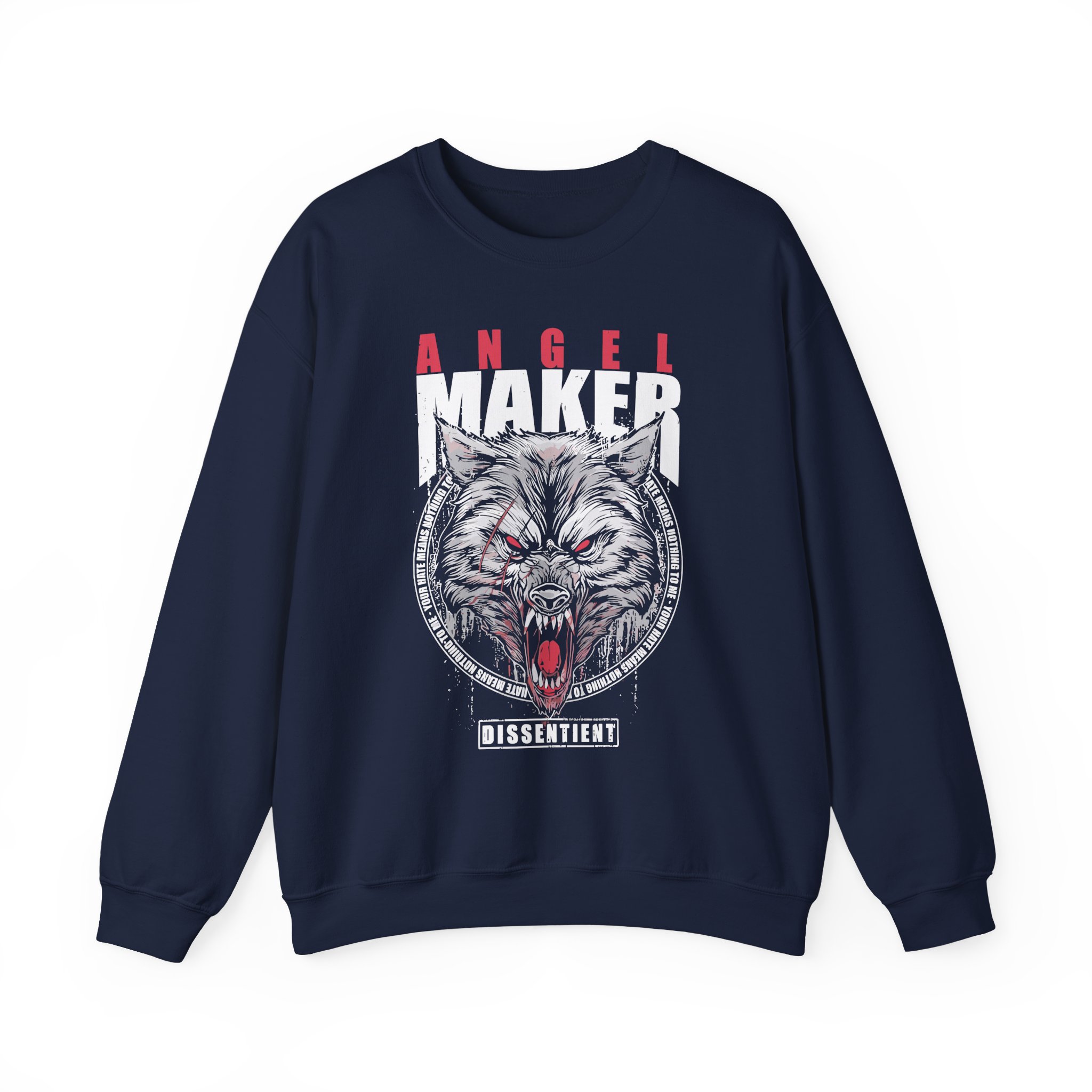 Angelmaker Battle Wolf Unisex Heavy Blendâ„¢ Crewneck Sweatshirt