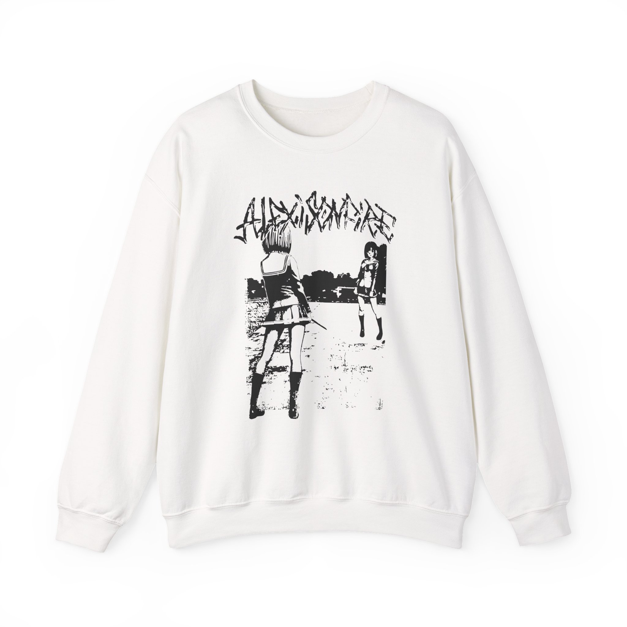 Alexisonfire Anime Knife Fight Unisex Heavy Blendâ„¢ Crewneck Sweatshirt