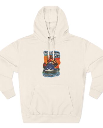 Magic Johnson and Jimmy Kimmel Vacation 2024 Whaddya Say Three-Panel Fleece Hoodie