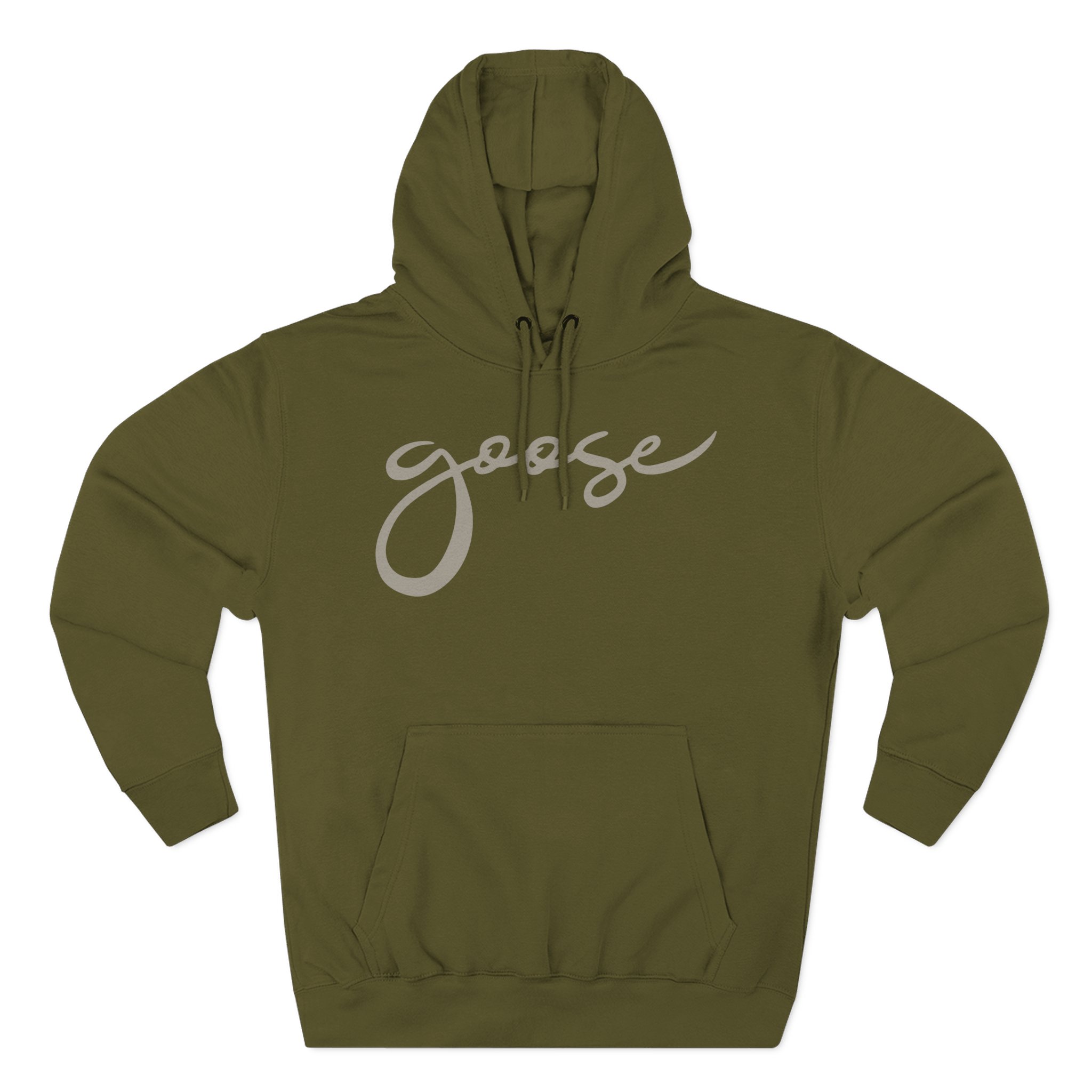 Goose Logo Three-Panel Fleece Hoodie