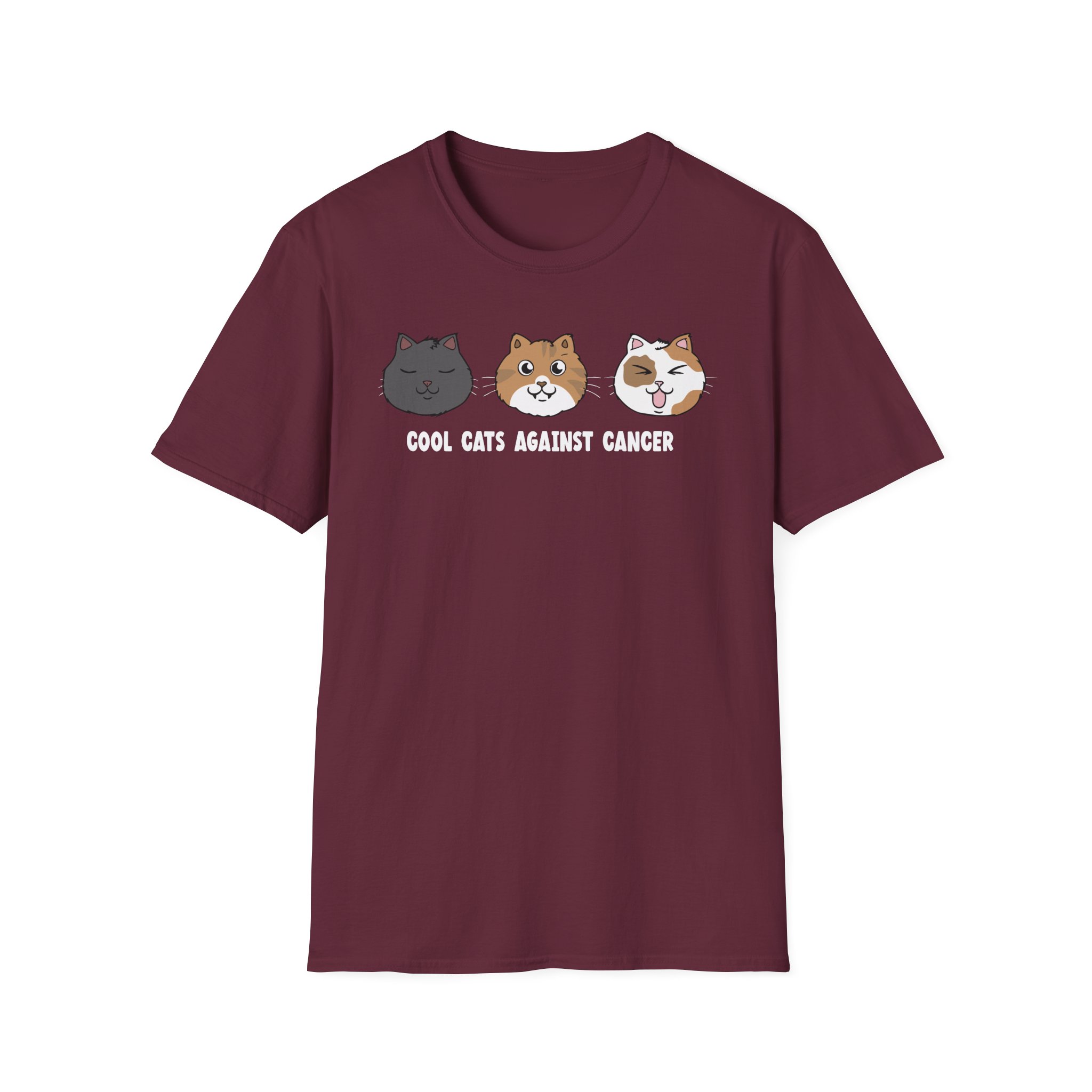 Lilsimsie Cool Cats Against Cancer Unisex Softstyle T-Shirt