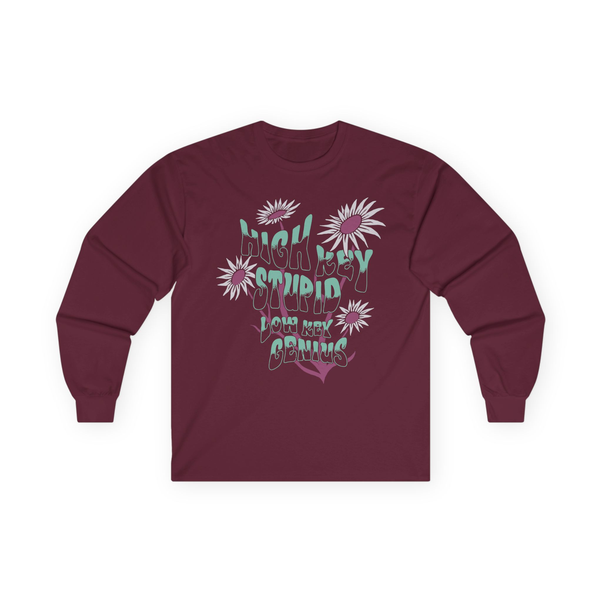 Kallmekris High Key Stupid Low Key Genius Unisex Ultra Cotton Long Sleeve Tee