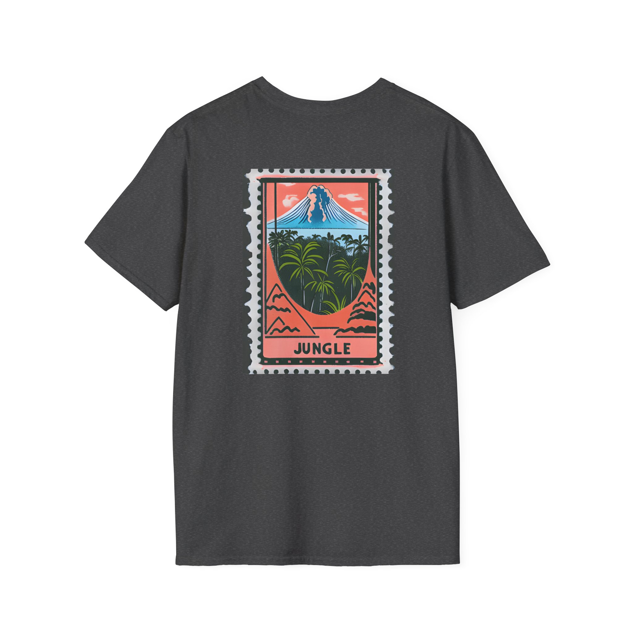 Jungle / Volcano Paradise Stamp Unisex Softstyle T-Shirt