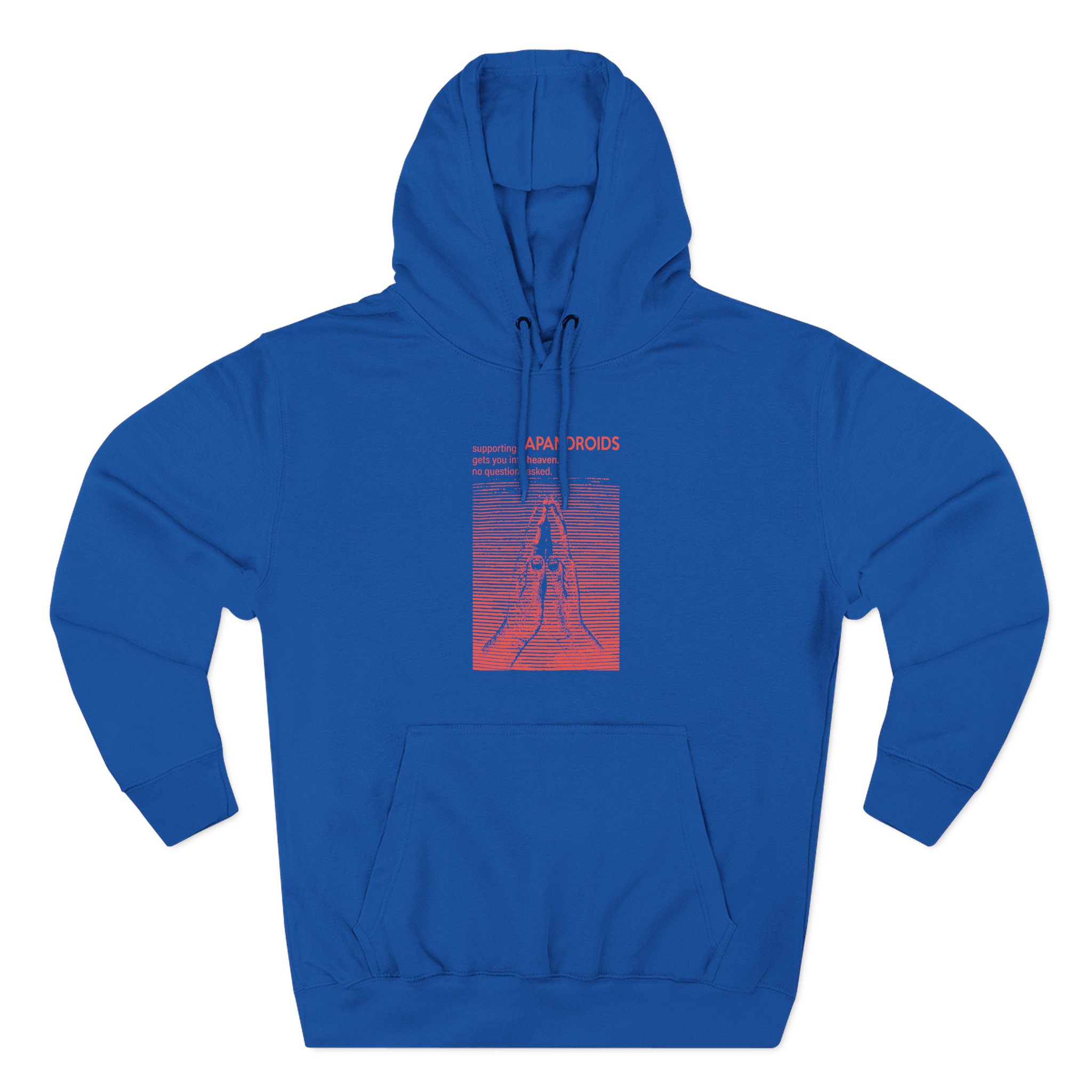 Supporting Japandroids Gets You Into Heaven No Questions Asked Three-Panel Fleece Hoodie
