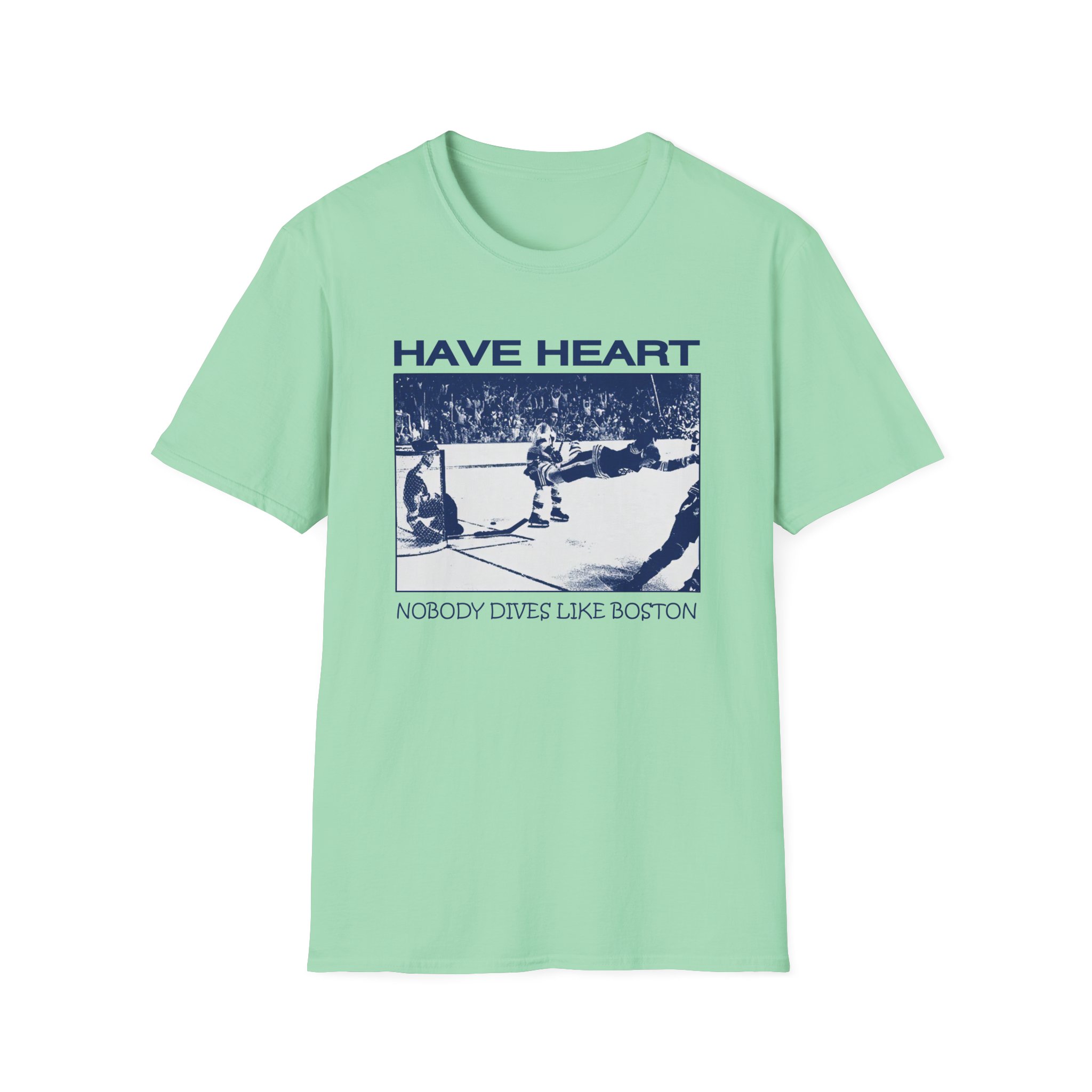 Have Heart Nobody Dives Like Boston Unisex Softstyle T-Shirt