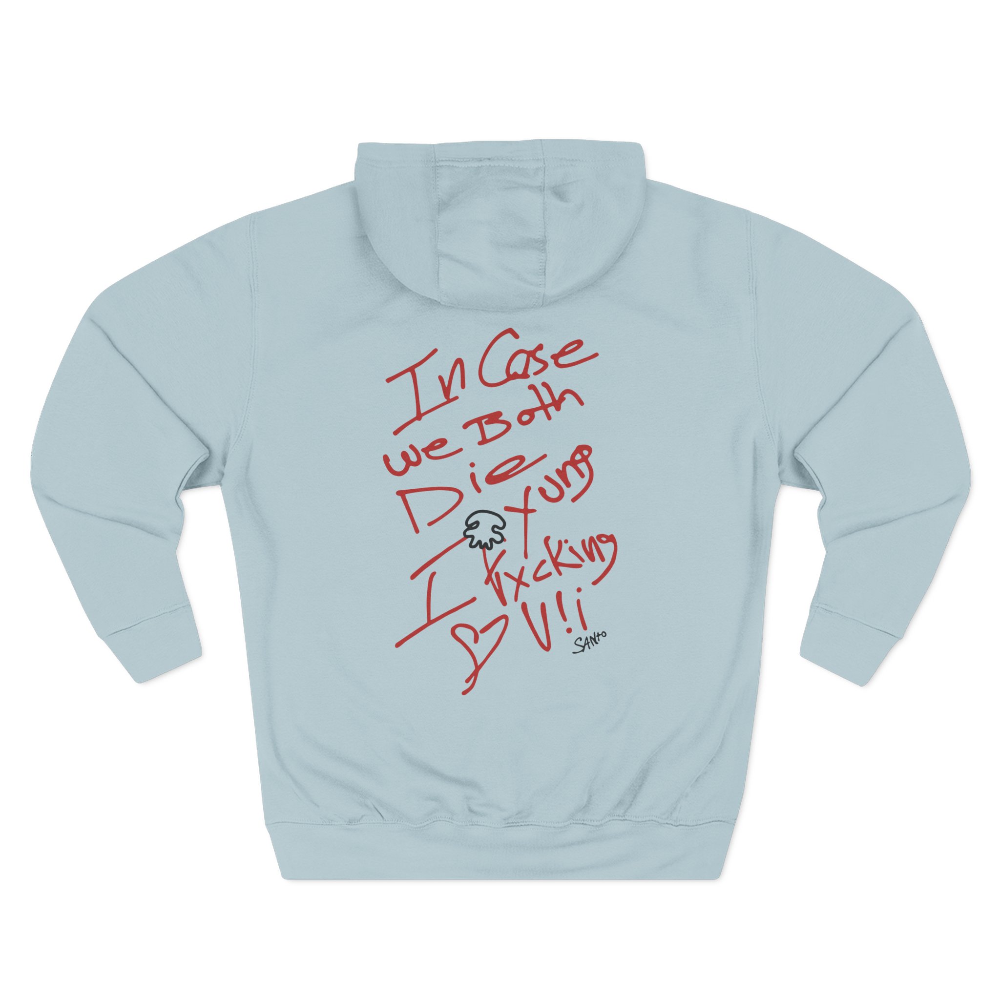 Saint Jhn I Fxcking Luv U Three-Panel Fleece Hoodie