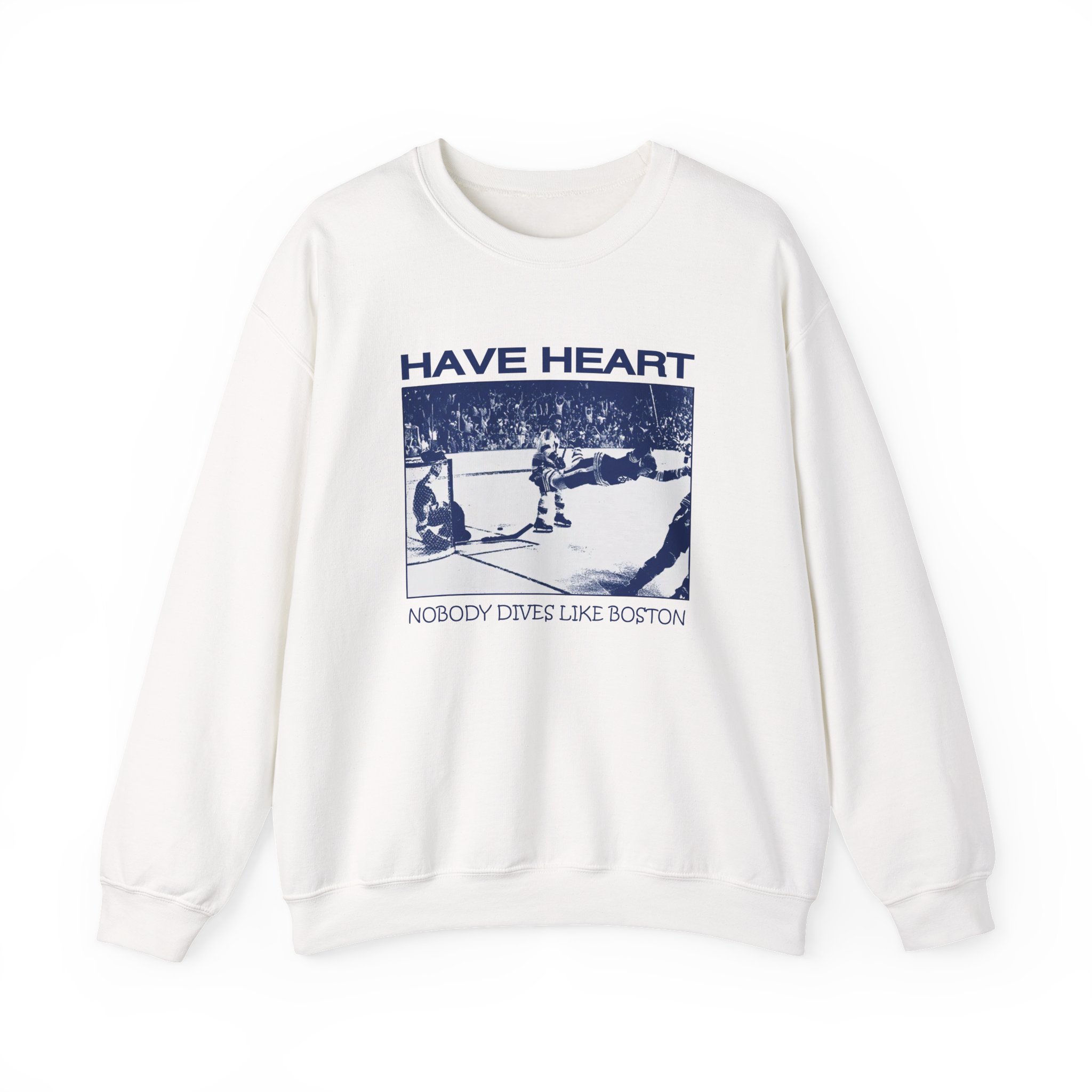 Have Heart Nobody Dives Like Boston Unisex Heavy Blendâ„¢ Crewneck Sweatshirt