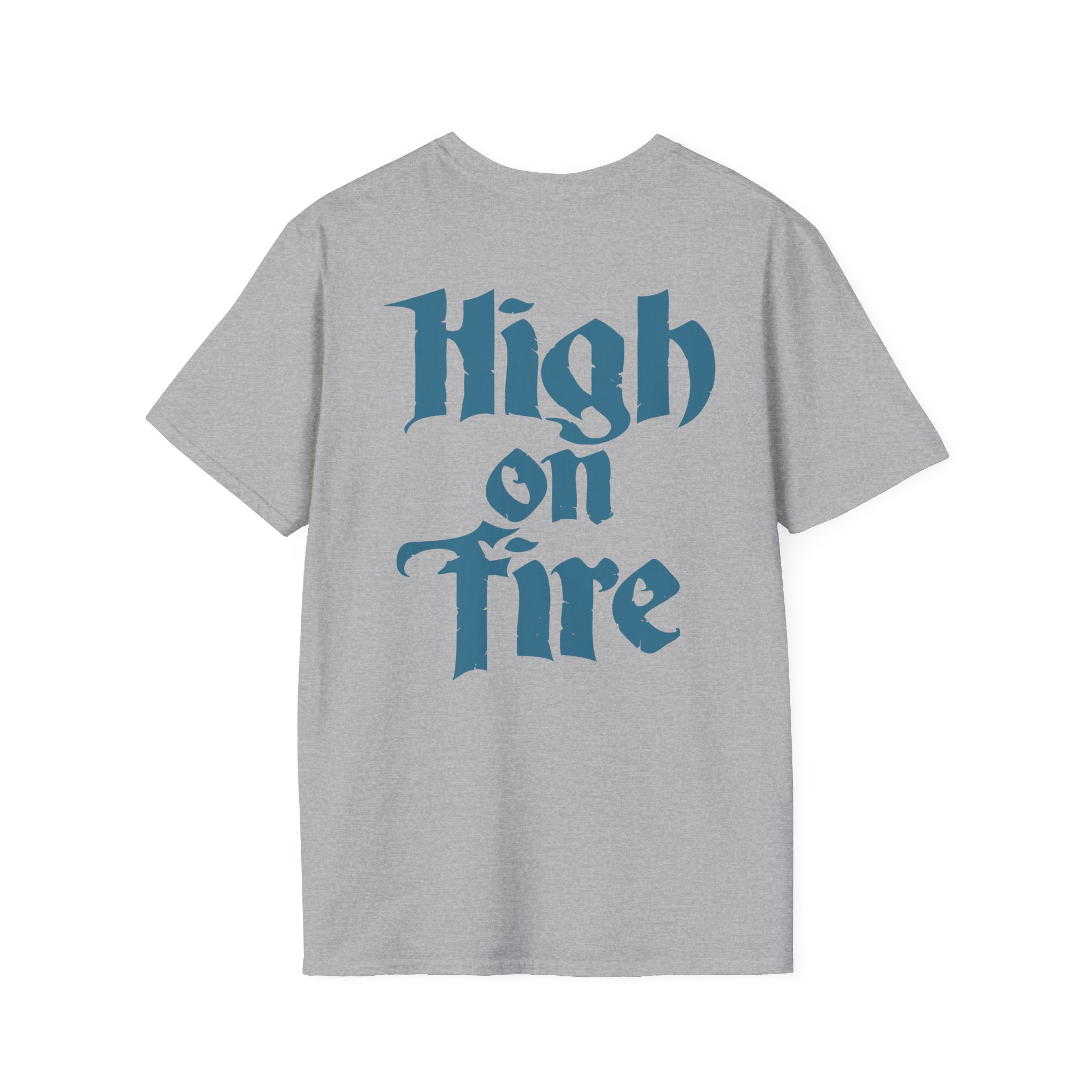 High on Fire Skull Knife Unisex Softstyle T-Shirt