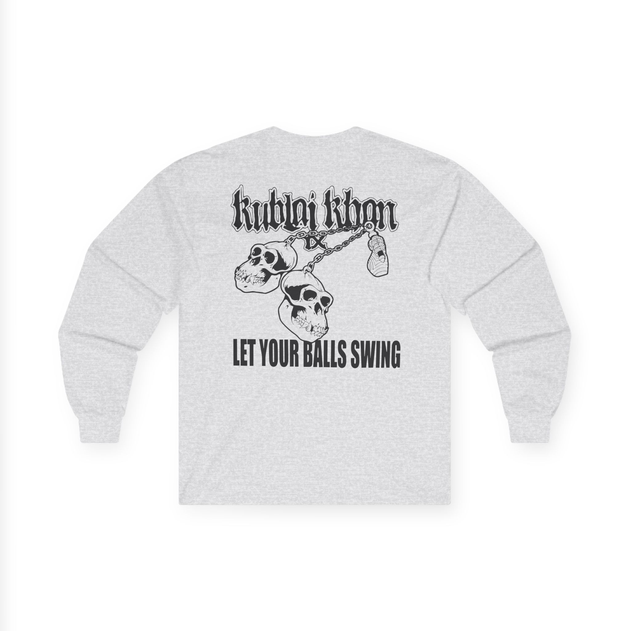 Kublai Khan - Let the Balls Swing Natural Unisex Ultra Cotton Long Sleeve Tee