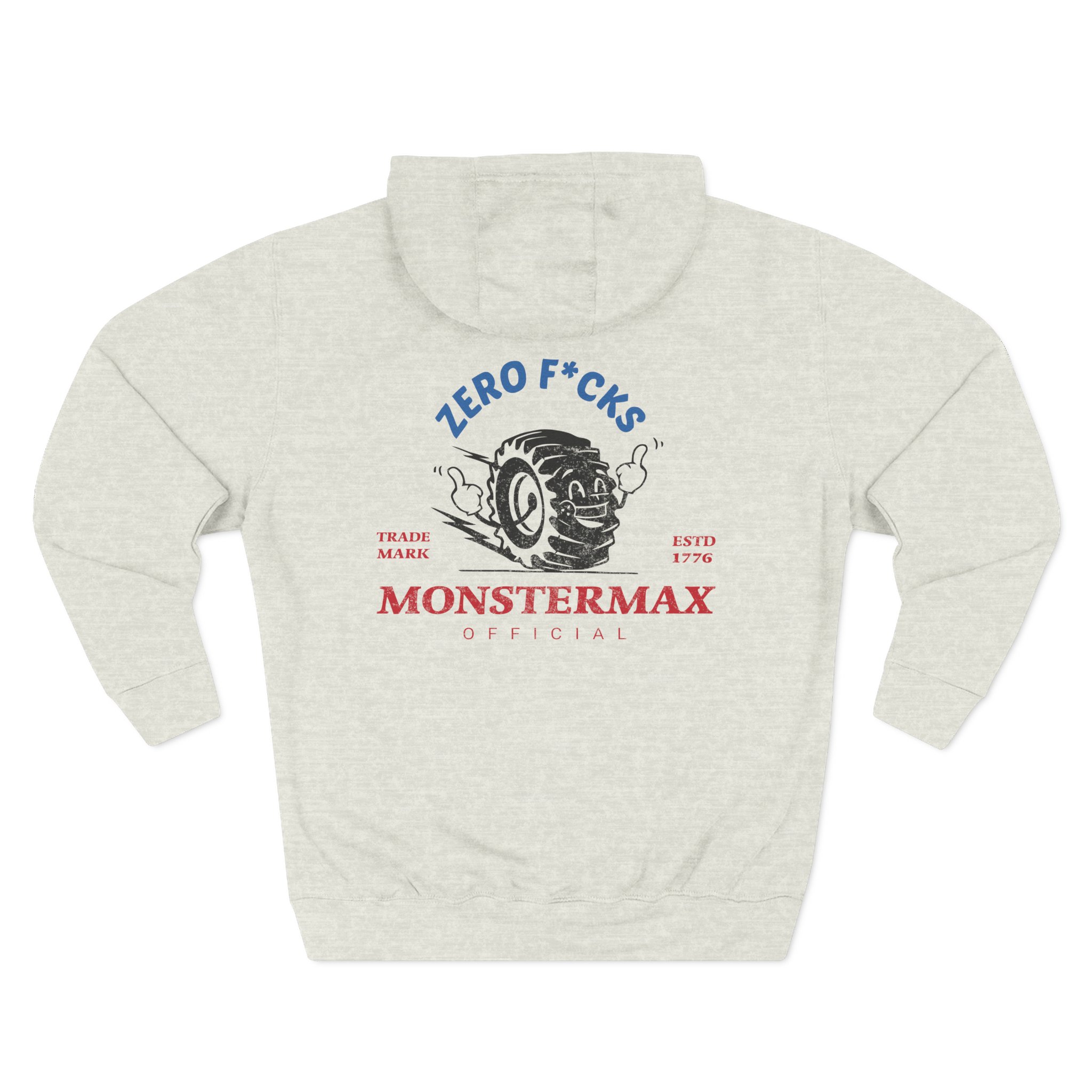 Monstermax Zero Fucks Three-Panel Fleece Hoodie