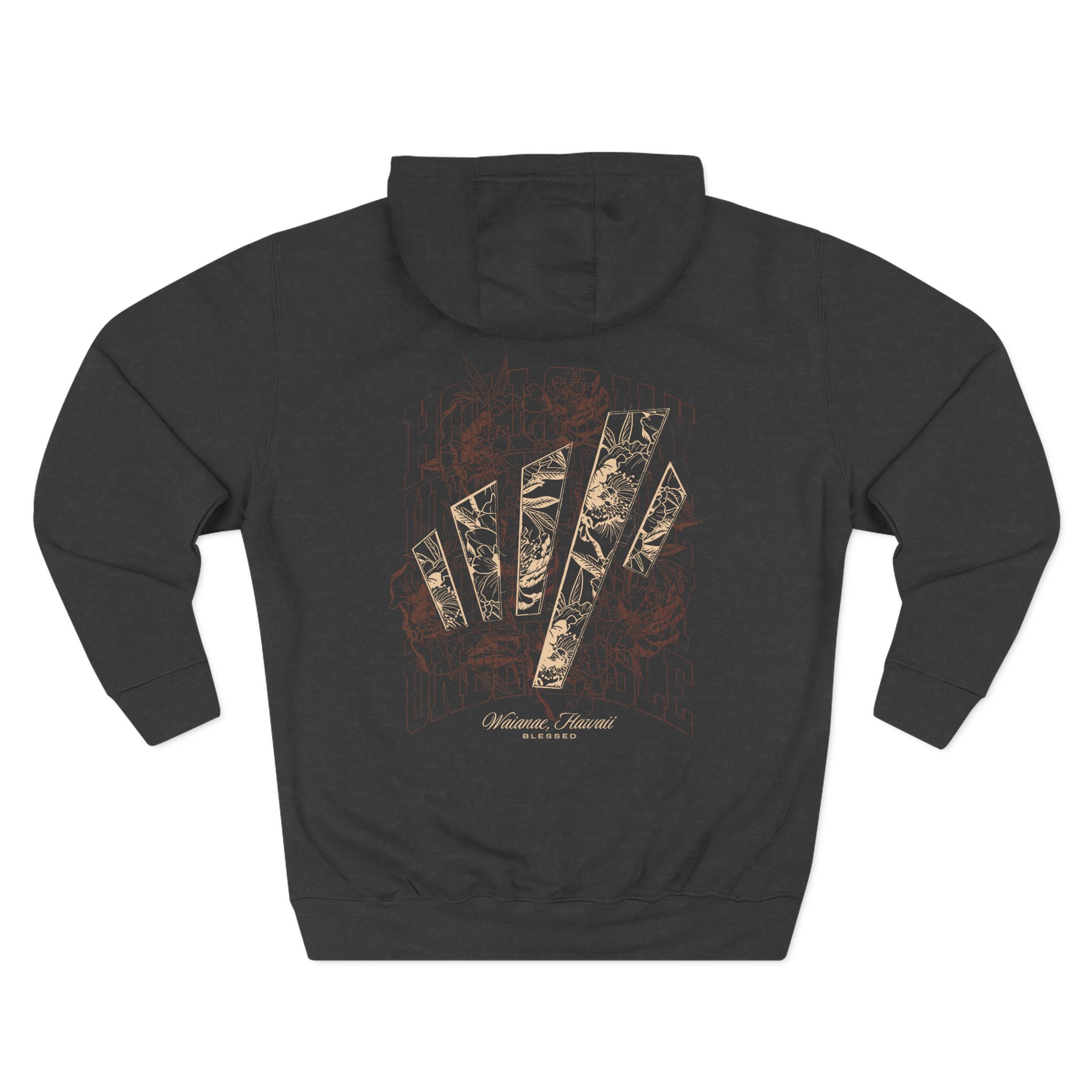 Max Holloway Undeniable Burgundy Three-Panel Fleece Hoodie