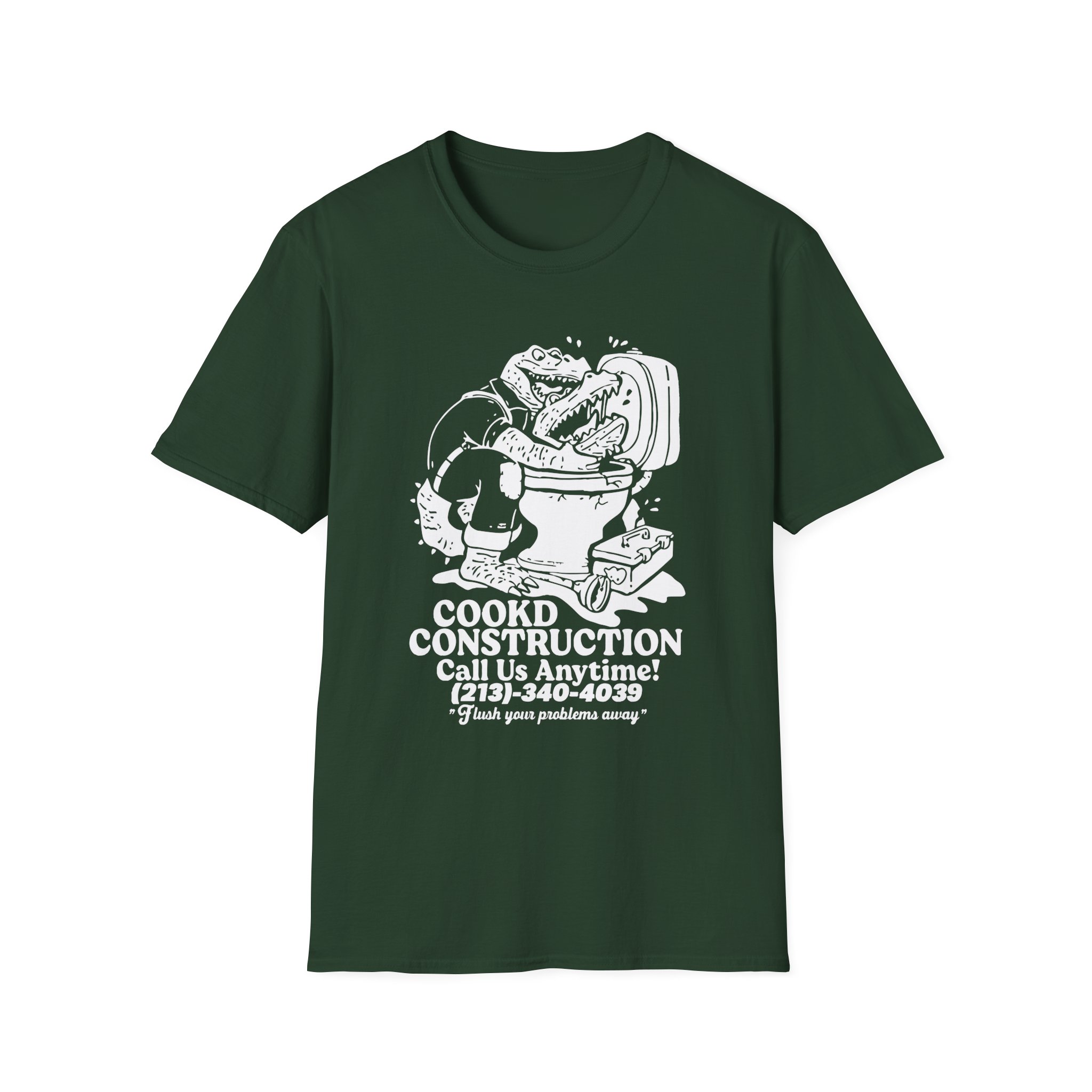 Lazarbeam Cookd Construction Call Us Anytime Unisex Softstyle T-Shirt