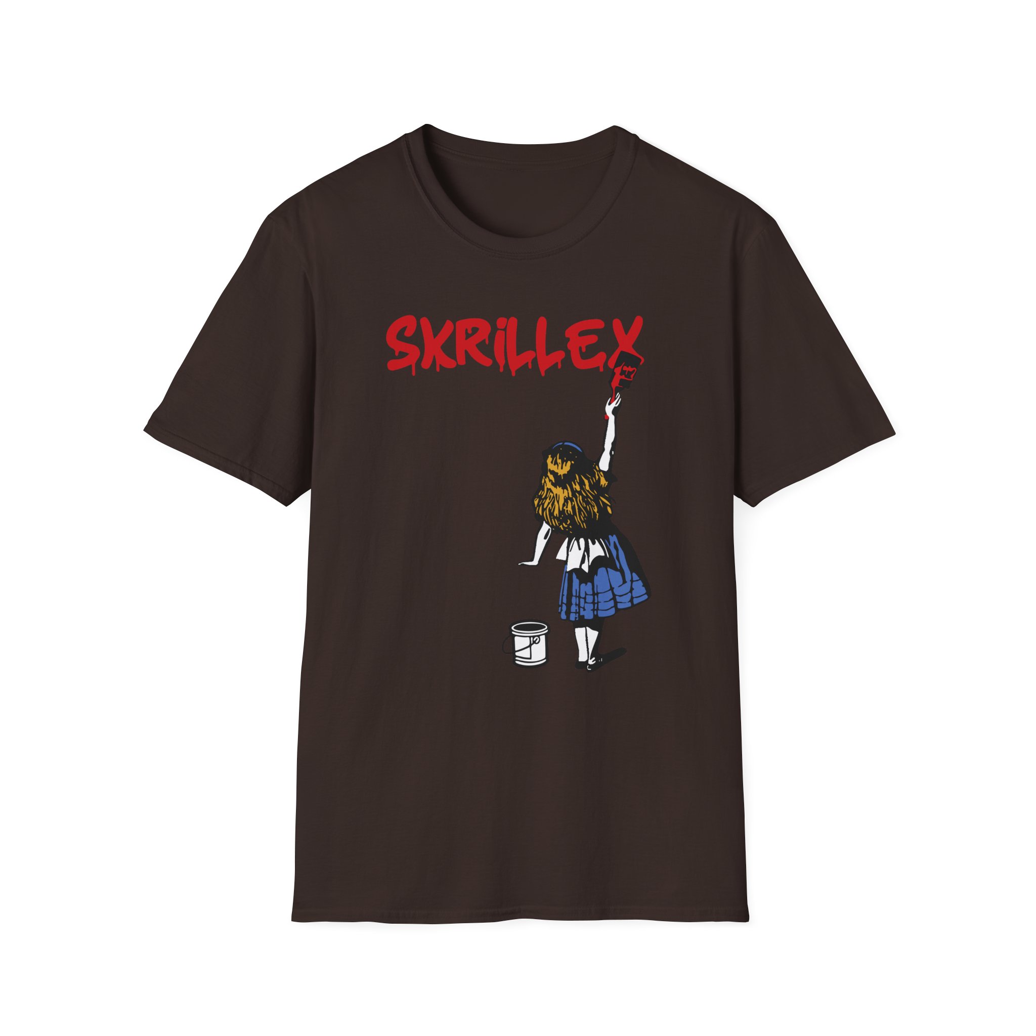 skrillex red girl Unisex Softstyle T-Shirt