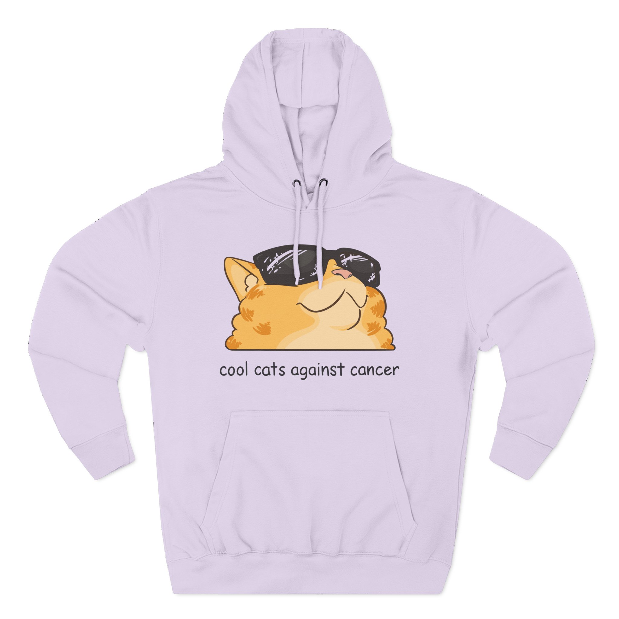 Lilsimsie cool cats against cancer Three-Panel Fleece Hoodie