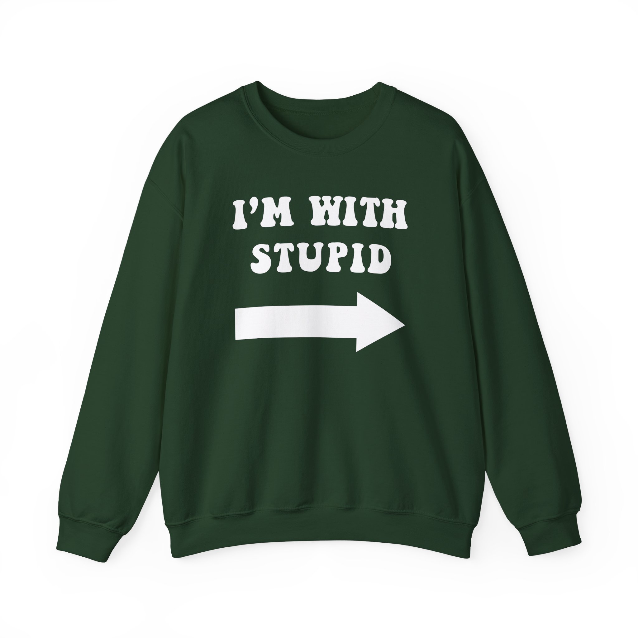 Jimmy Kimmel I'm With Stupid Unisex Heavy Blendâ„¢ Crewneck Sweatshirt