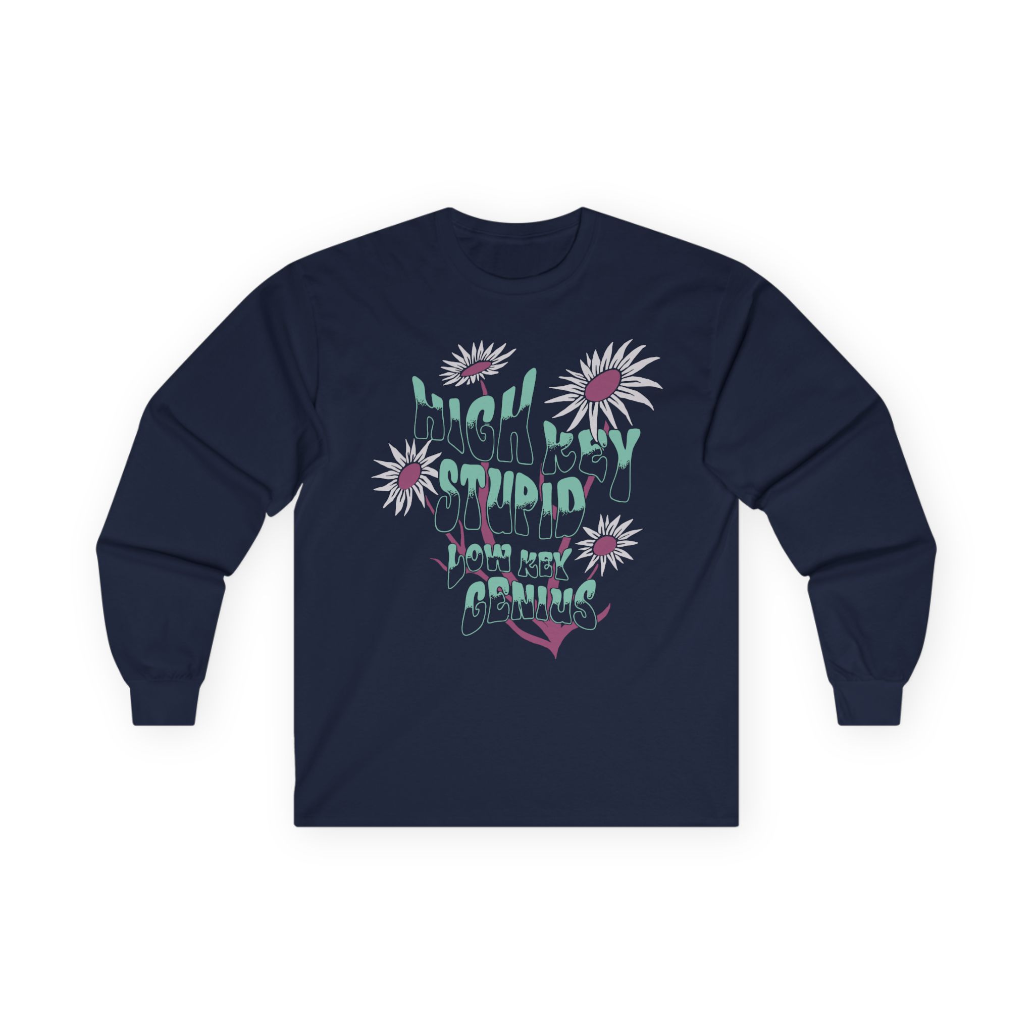 Kallmekris High Key Stupid Low Key Genius Unisex Ultra Cotton Long Sleeve Tee