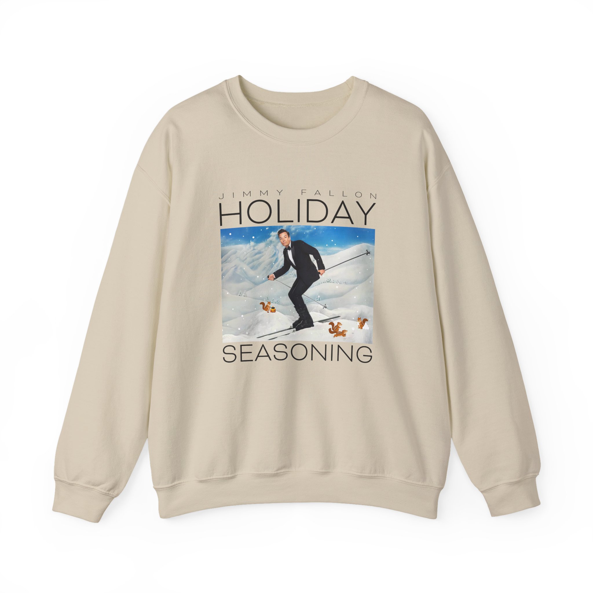 Jimmy Fallon Holiday Seasoning Unisex Heavy Blendâ„¢ Crewneck Sweatshirt