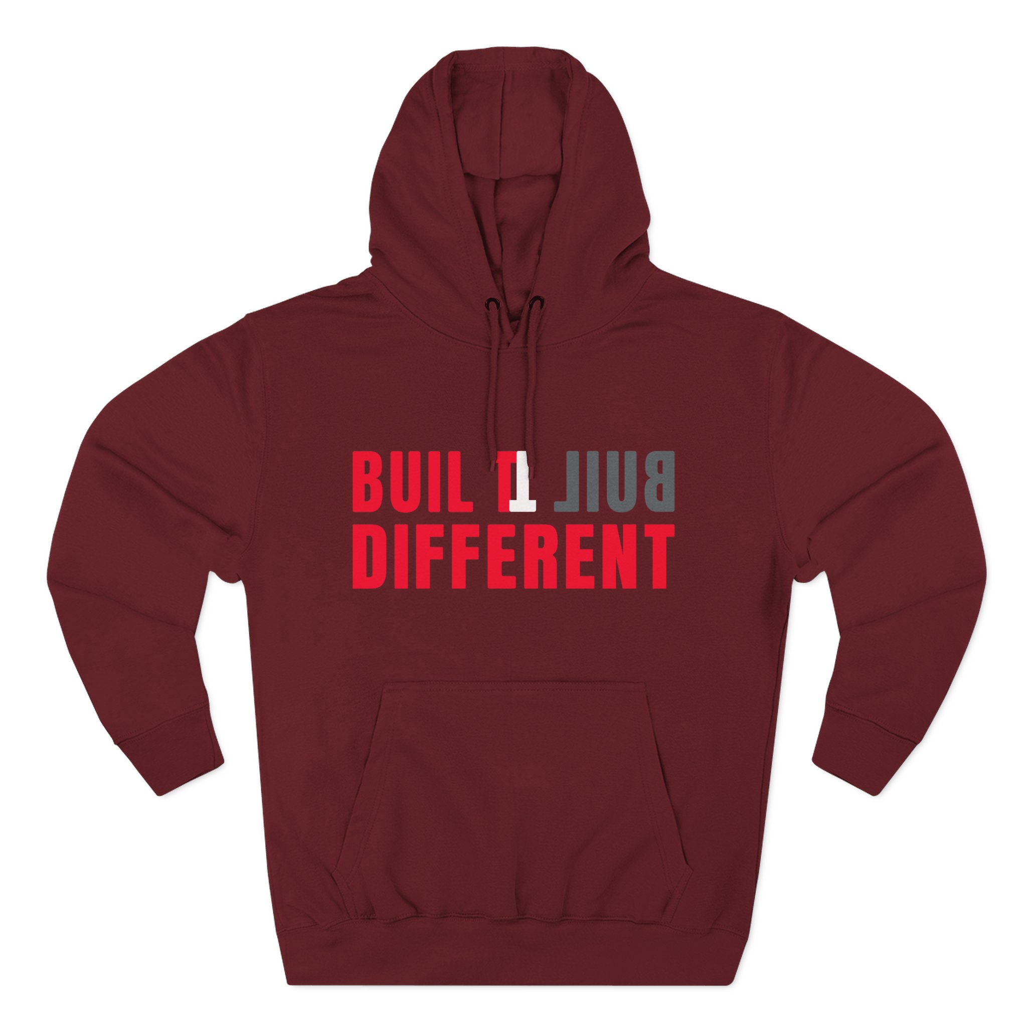 Loltyler1 Built Different Three-Panel Fleece Hoodie
