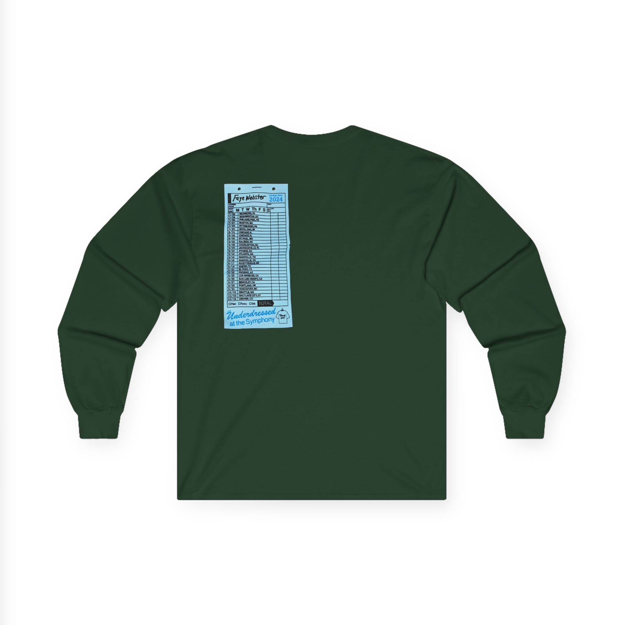 Faye Webster Underdressed at the Symphony 2024 Tour Unisex Ultra Cotton Long Sleeve Tee