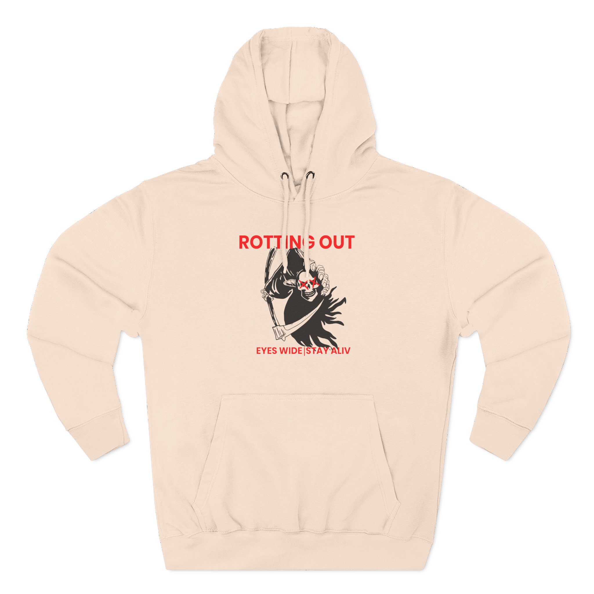 Rotting Out Eyes Wide Stay Alive Three-Panel Fleece Hoodie