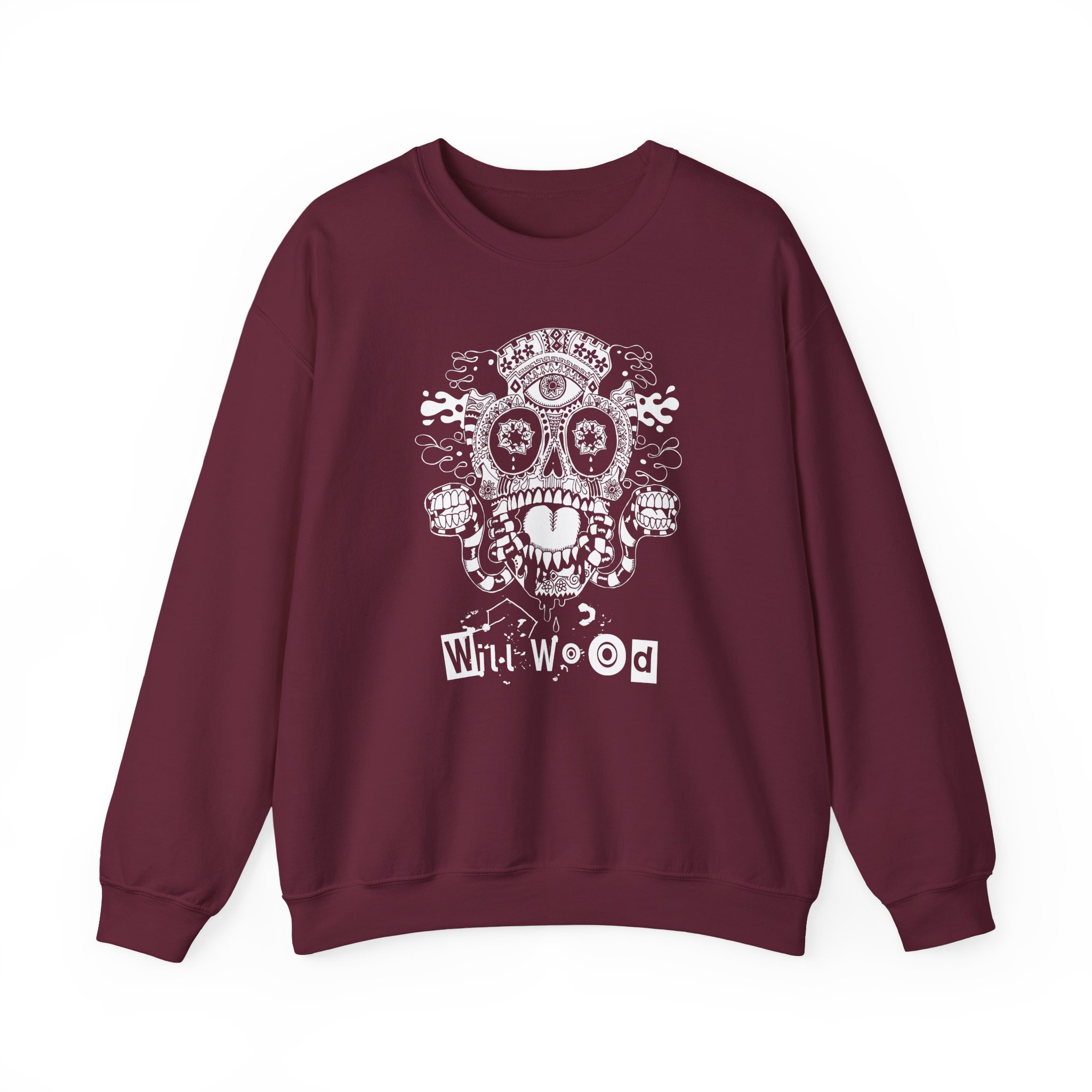 Will Wood Host Skull Unisex Heavy Blendâ„¢ Crewneck Sweatshirt