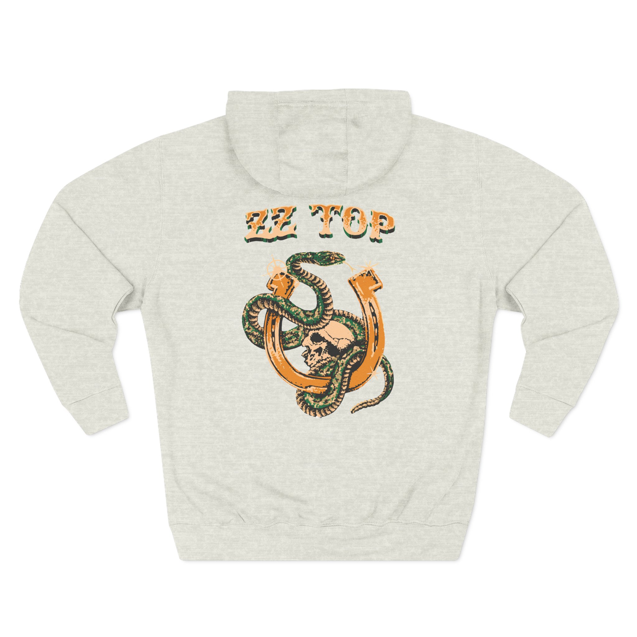 ZZ Top Snake Skull Three-Panel Fleece Hoodie