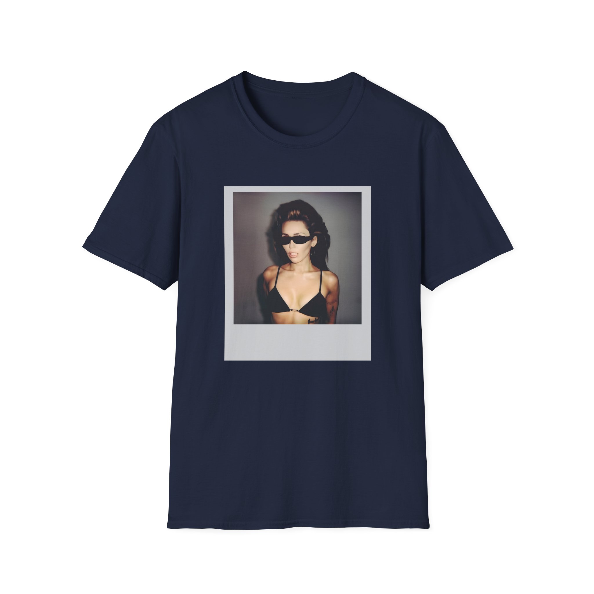 Miley Cyrus Polaroid Photo Unisex Softstyle T-Shirt