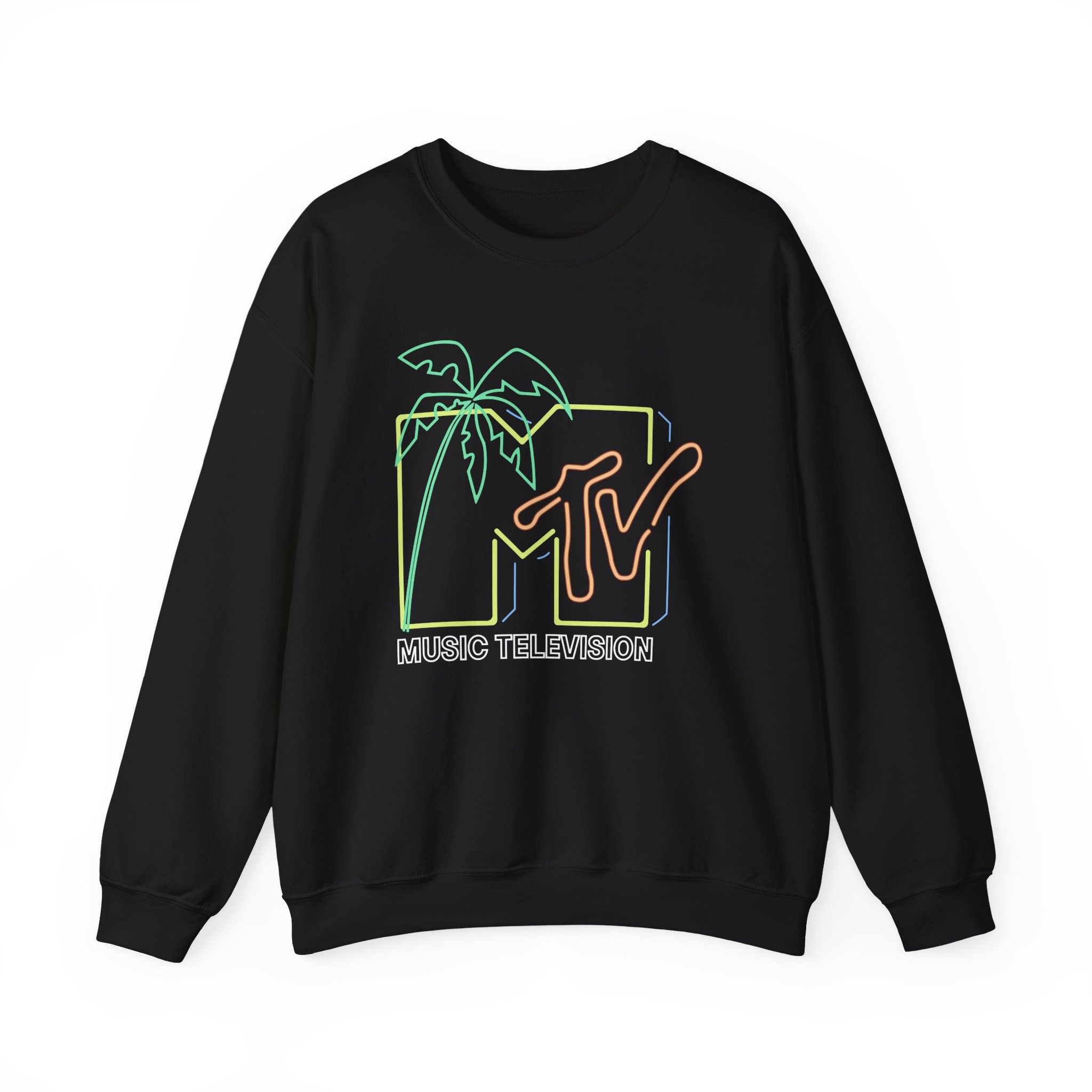 David Dobrik Mtv Neon Light Logo Unisex Heavy Blendâ„¢ Crewneck Sweatshirt