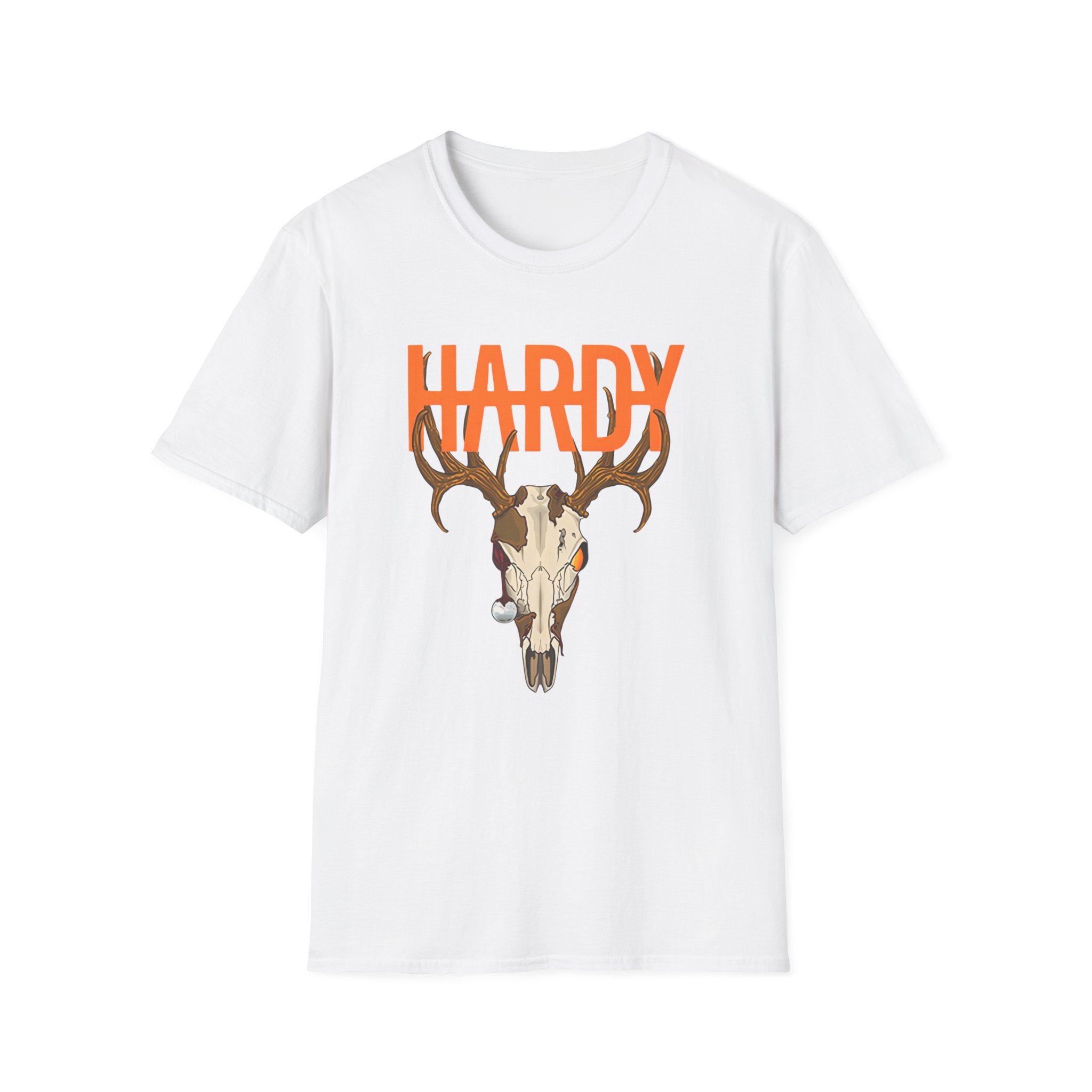 Hardy Deer Skull Unisex Softstyle T-Shirt