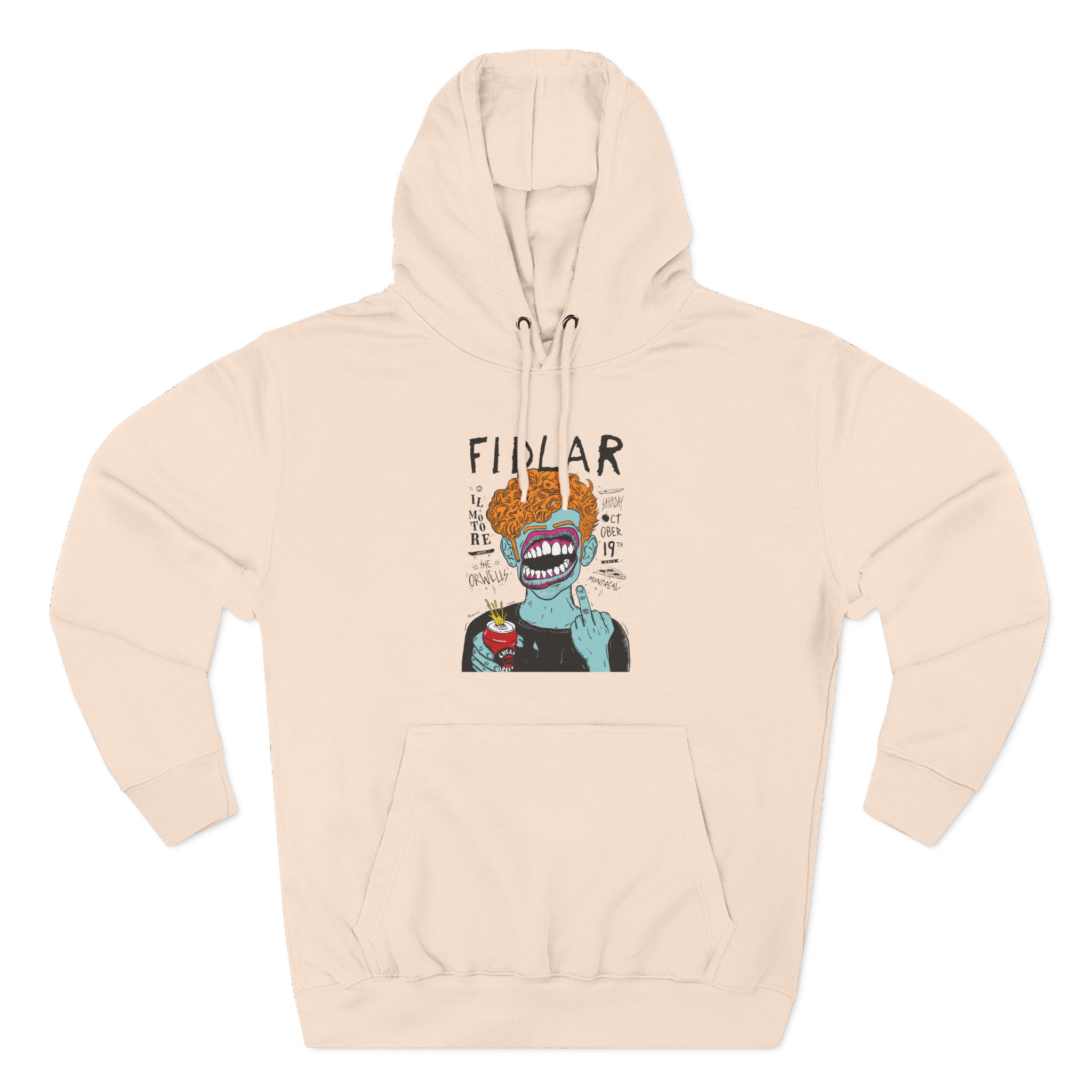 Fidlar Band Rock the Orwells Three-Panel Fleece Hoodie