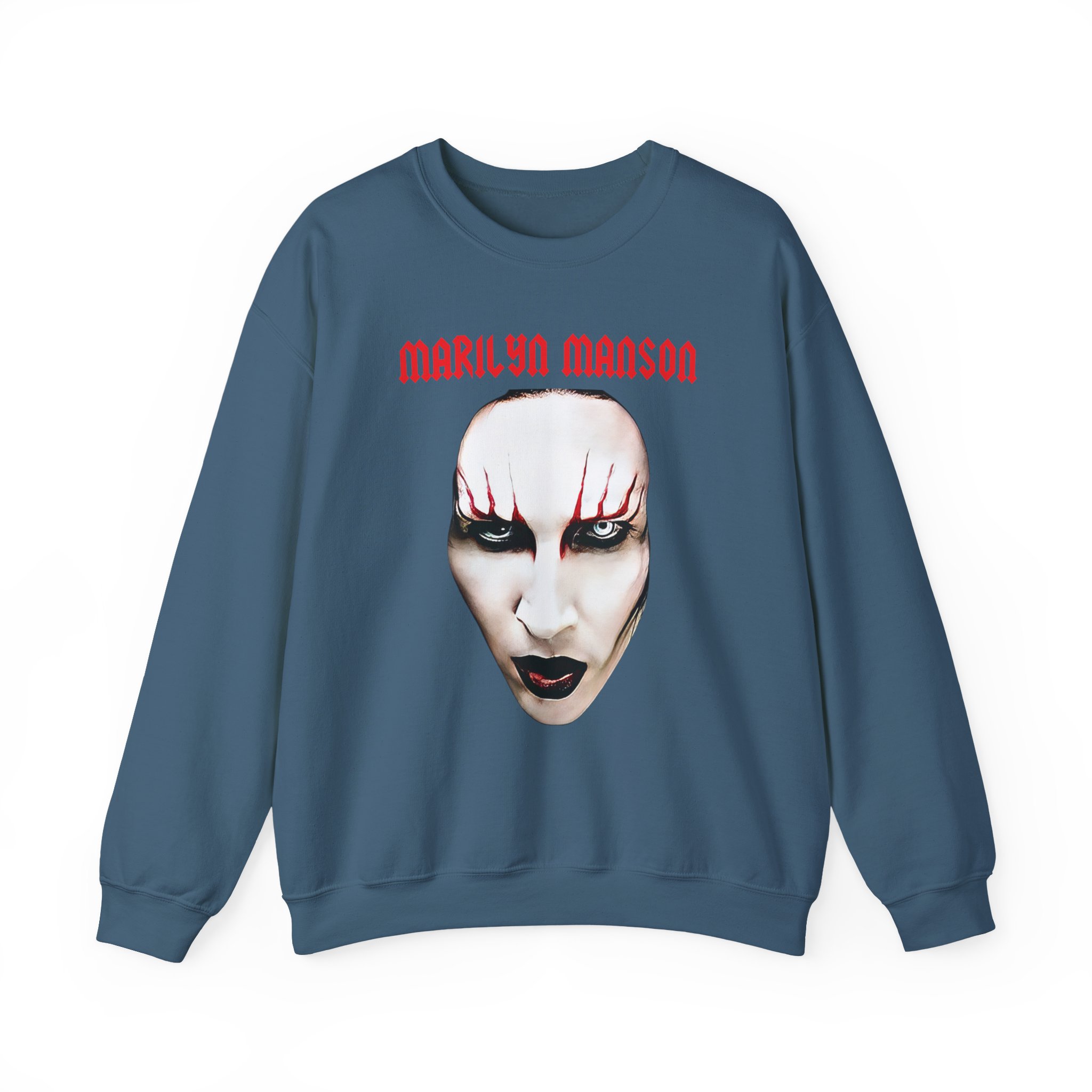 Marilyn Manson Red Lips Unisex Heavy Blendâ„¢ Crewneck Sweatshirt