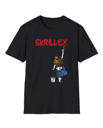 skrillex red girl Unisex Softstyle T-Shirt