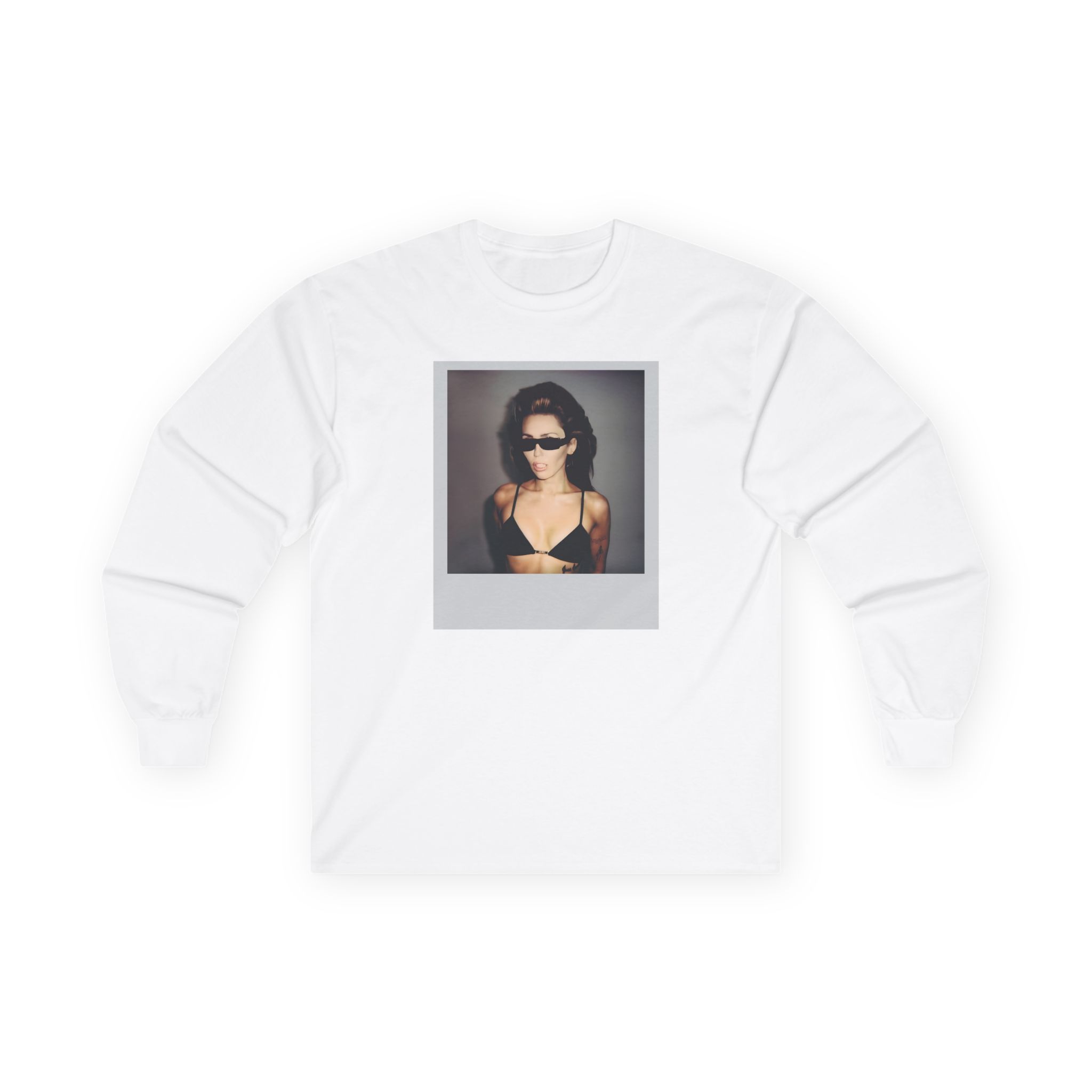 Miley Cyrus Polaroid Photo Unisex Ultra Cotton Long Sleeve Tee