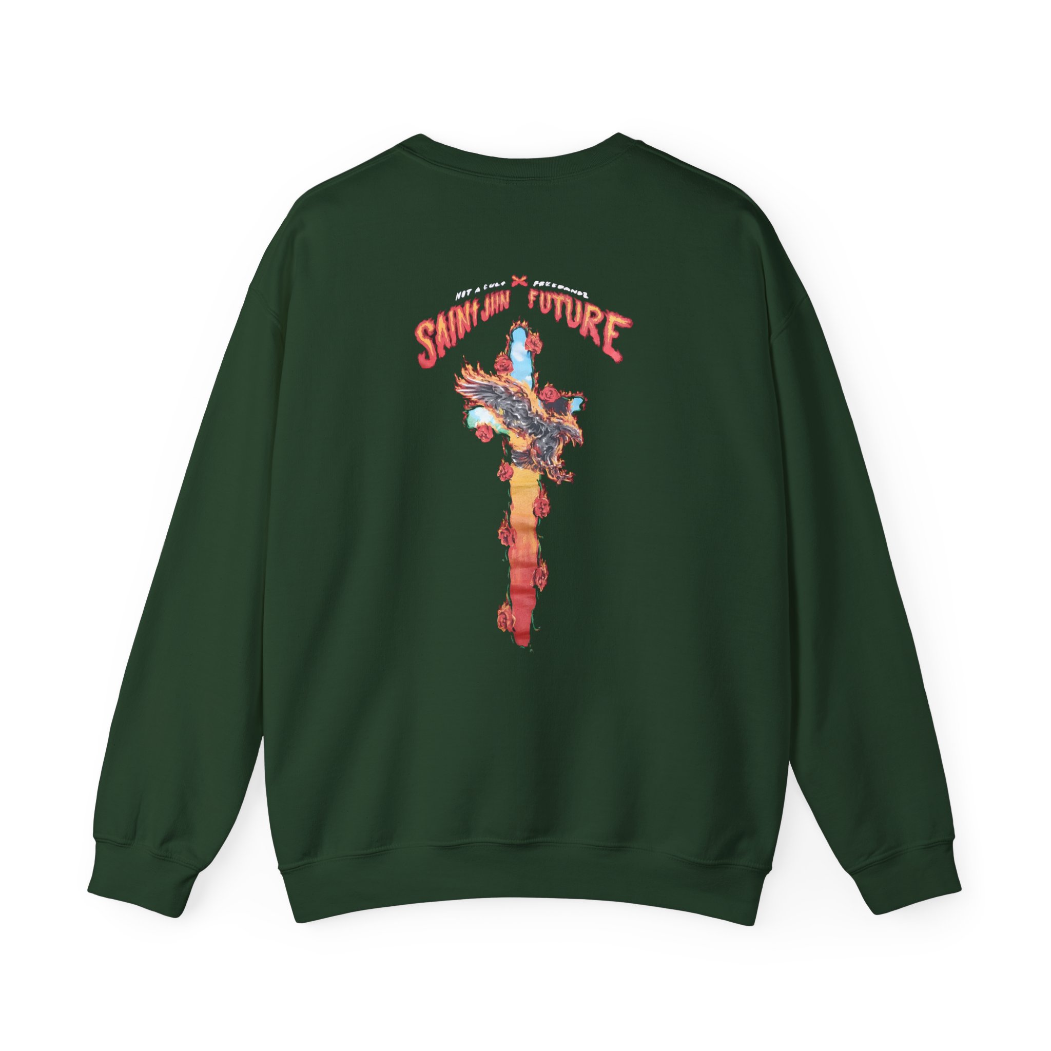 Saint Jhn Not a Cult X Freebandz Roses Unisex Heavy Blendâ„¢ Crewneck Sweatshirt
